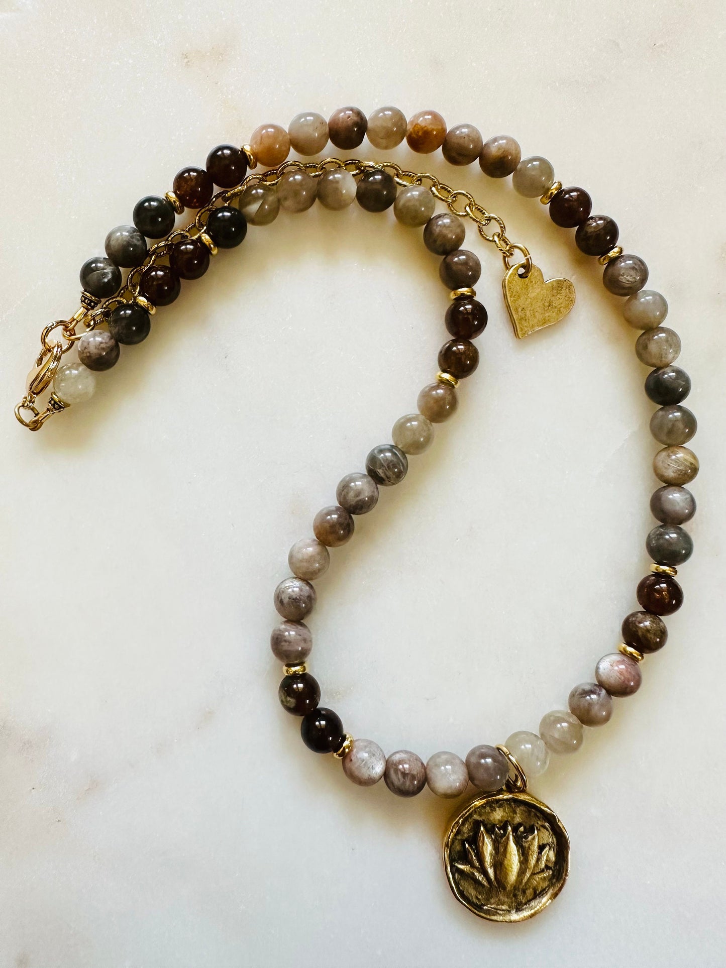 Moonstone Beaded Necklace