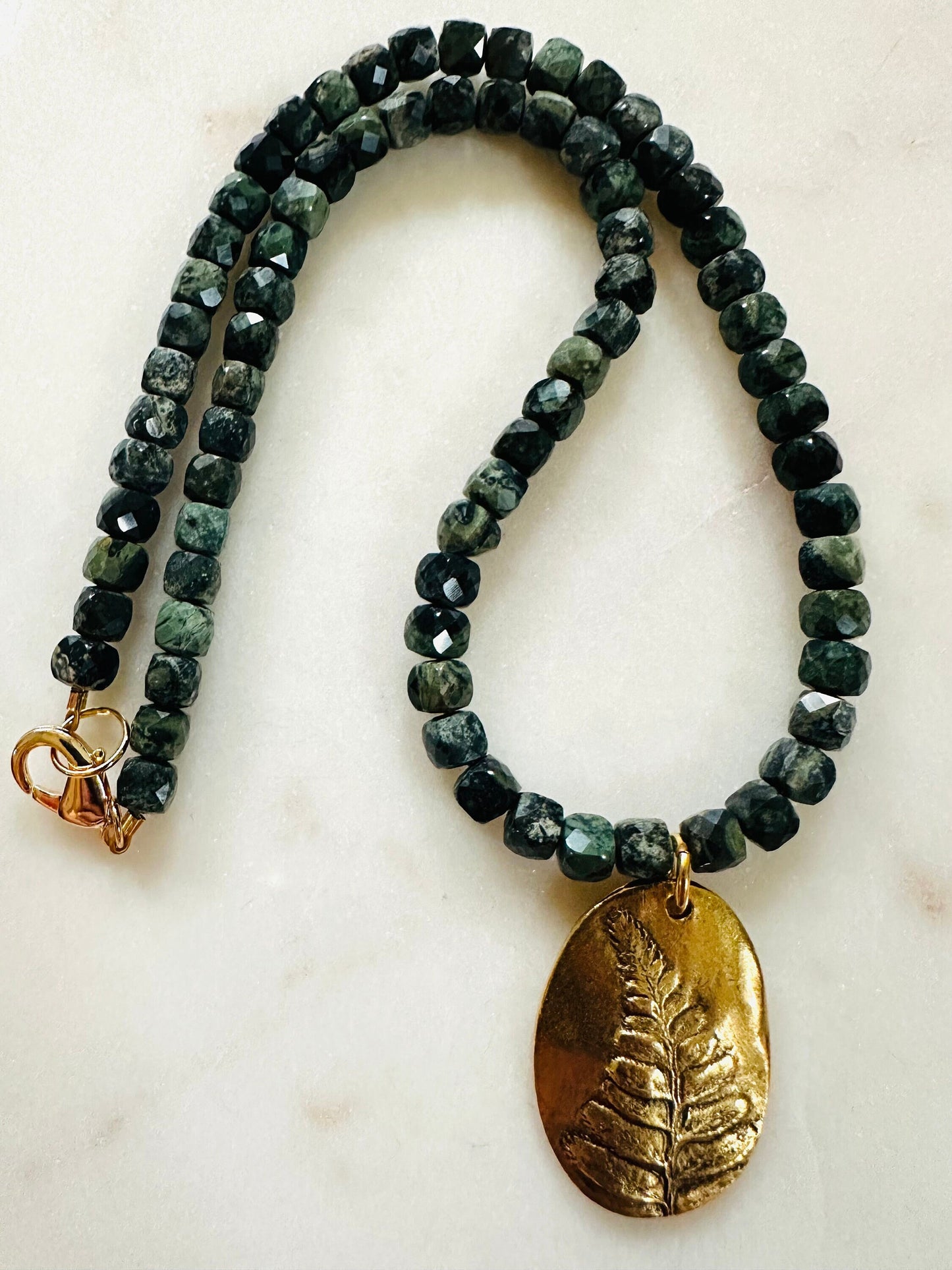 Kambaba Jasper Beaded Necklace