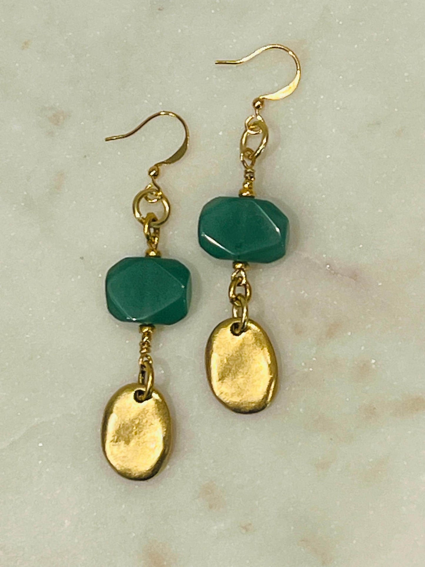 Green Aventurine Beaded Earrings