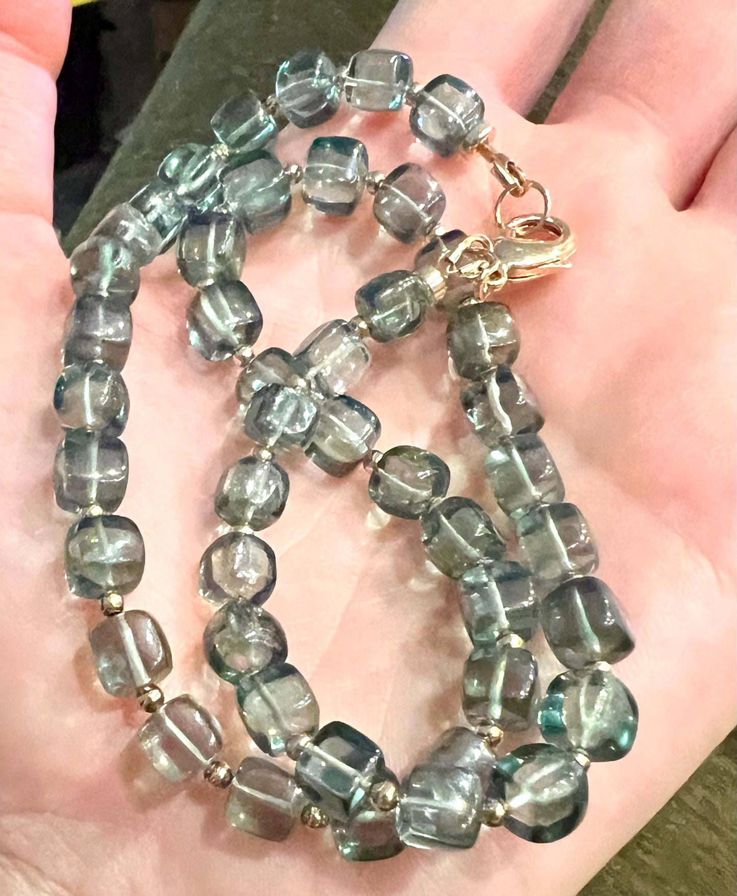 Green Quartz Beaded Necklace