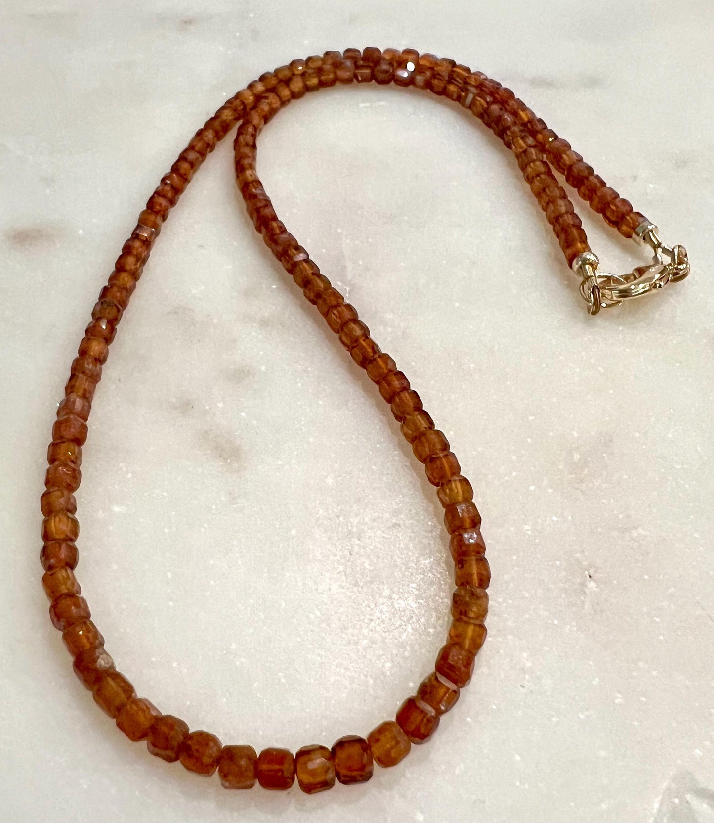 Hessonite Beaded Necklace