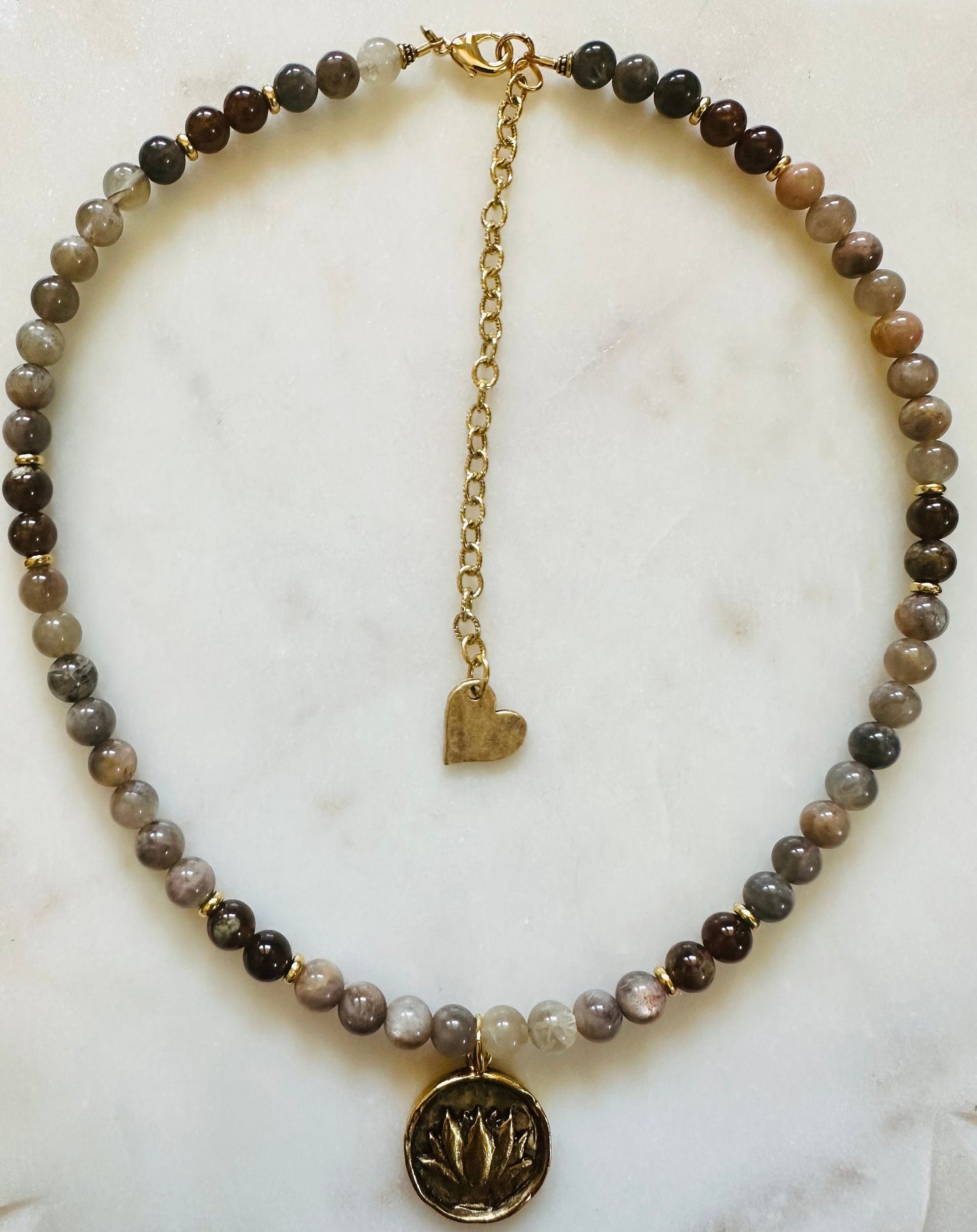 Moonstone Beaded Necklace