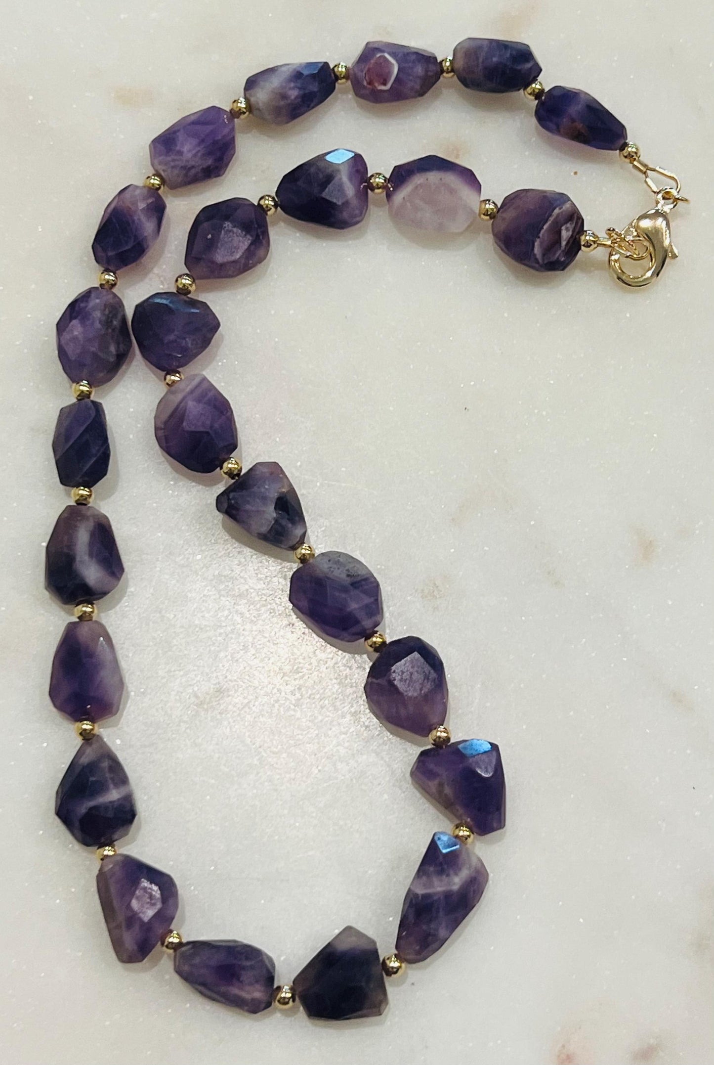 Dogtooth Amethyst Beaded Necklace