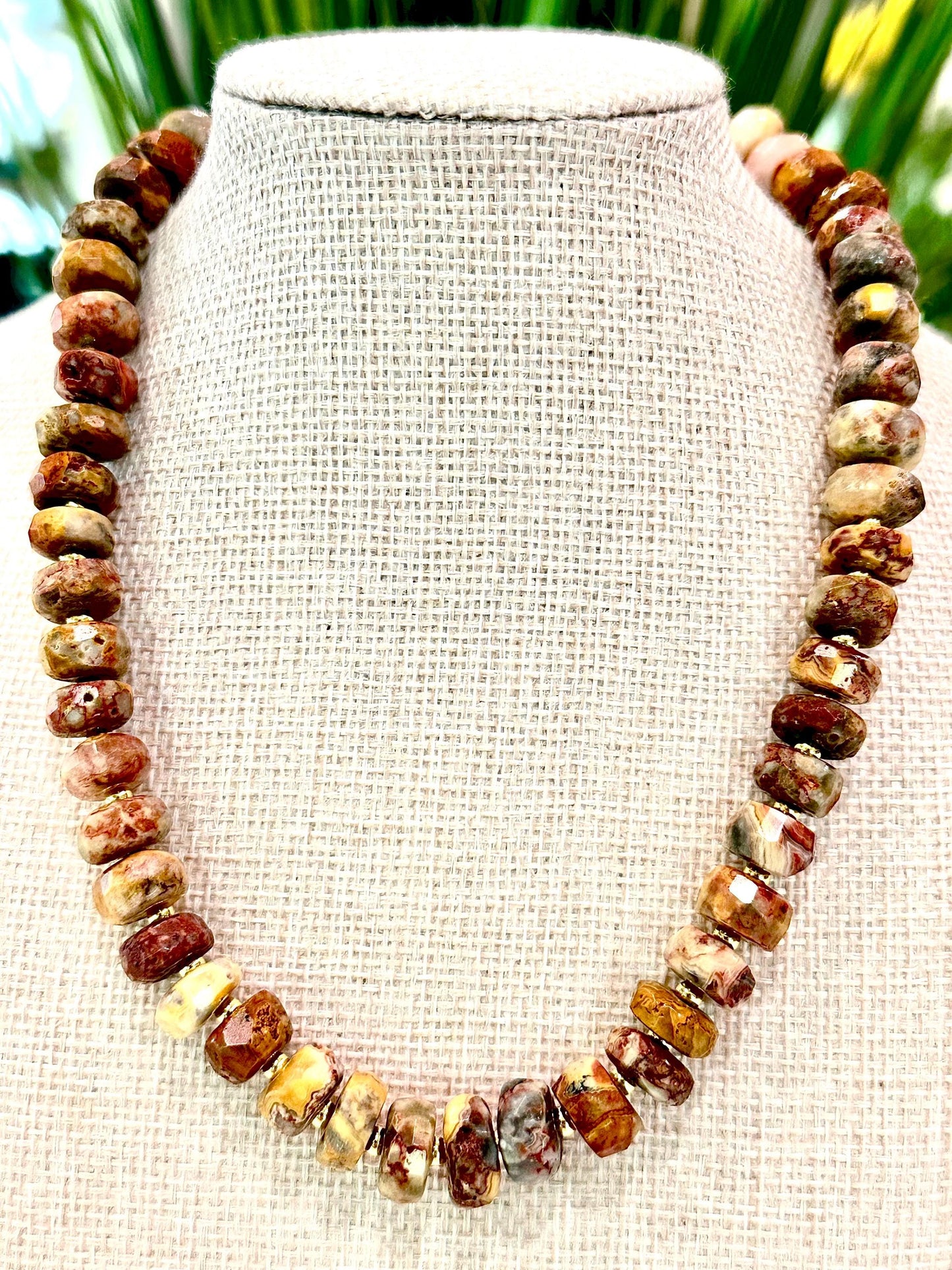 Crazy Lace Agate Chunky Necklace