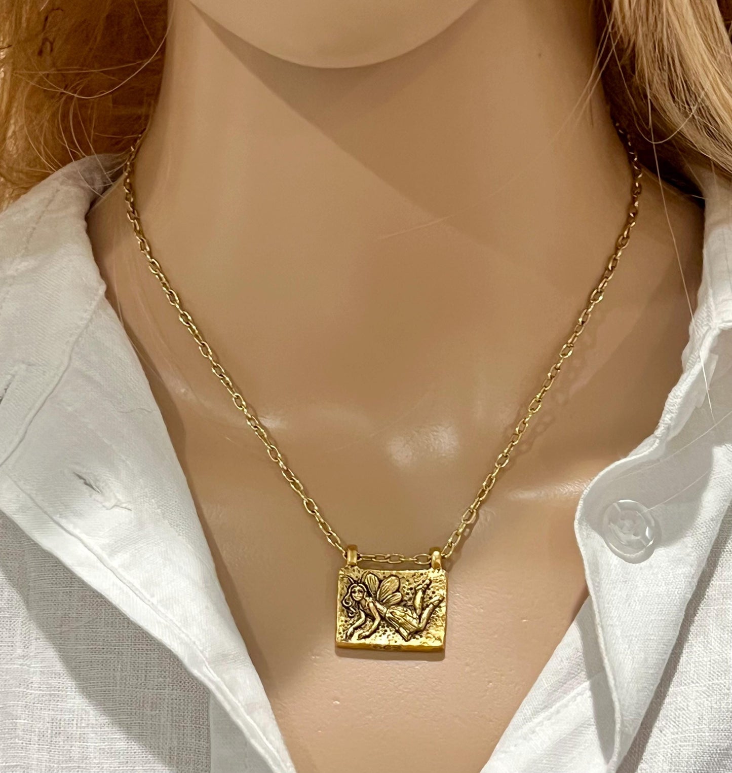 Gold, Silver, or Copper Delicate Paperclip Layering Necklace with Pixie Pendant Gorgeous Layering Statement Necklace Modern Necklace
