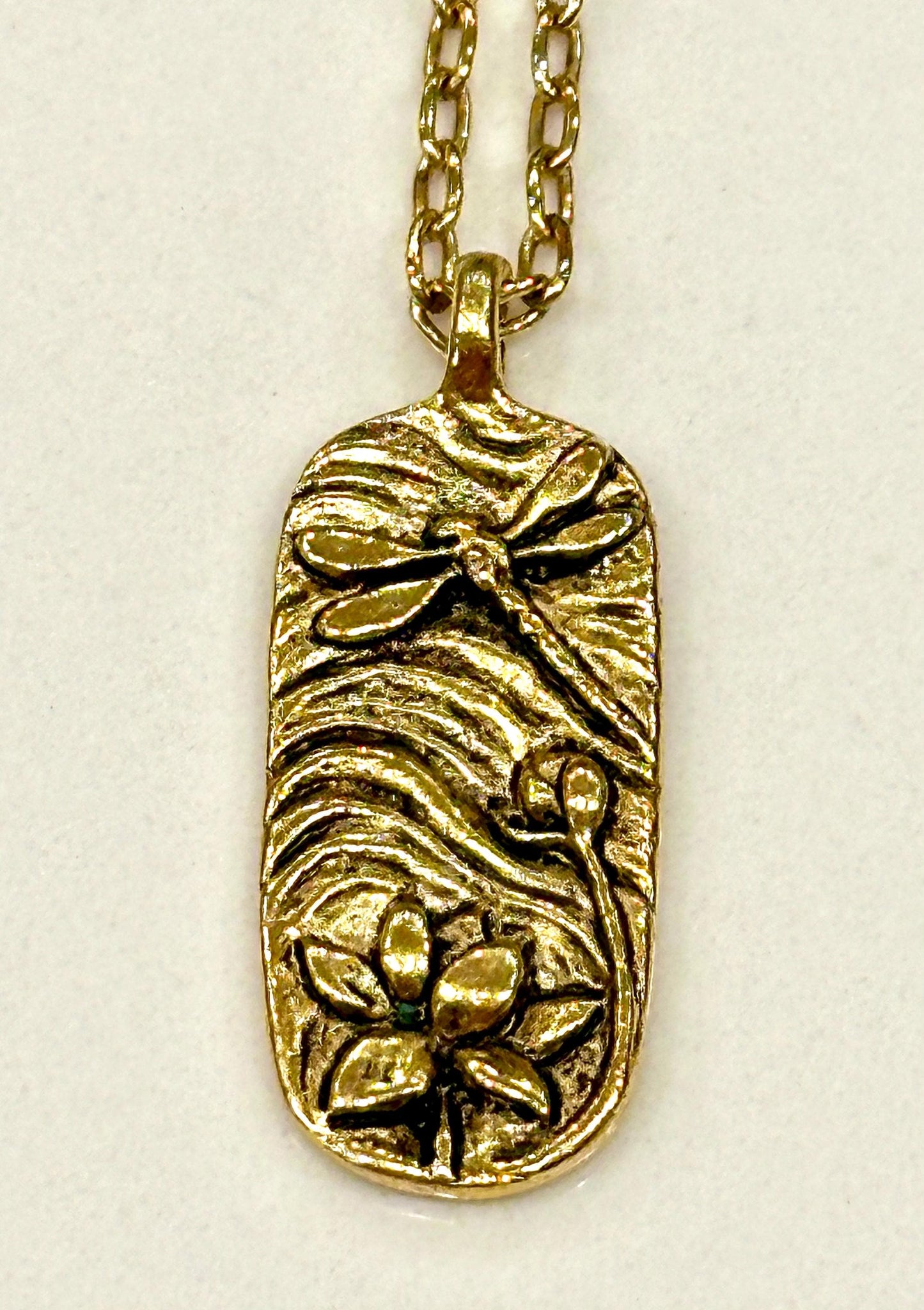 Gold Delicate Paperclip Layering Necklace with Gold Dragonfly Pendant Gorgeous Layering Statement Necklace Modern Gold Necklace