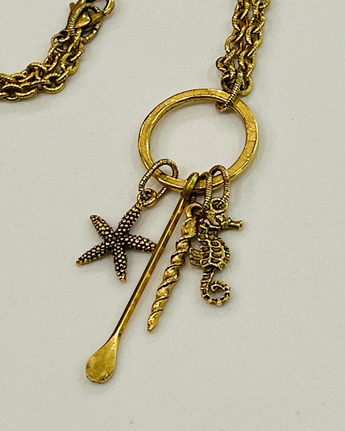 Gold Nautical Drop Necklace