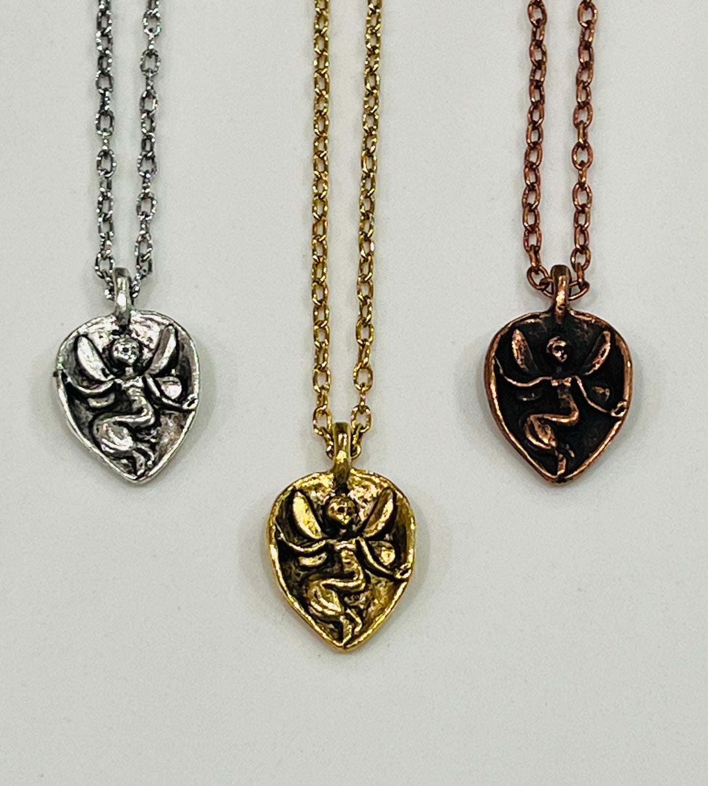 Silver, Gold, or Copper Delicate Paperclip Layering Necklace Pixie Pendant Layering Statement Necklace Whimsical Necklace Green Girl Studios