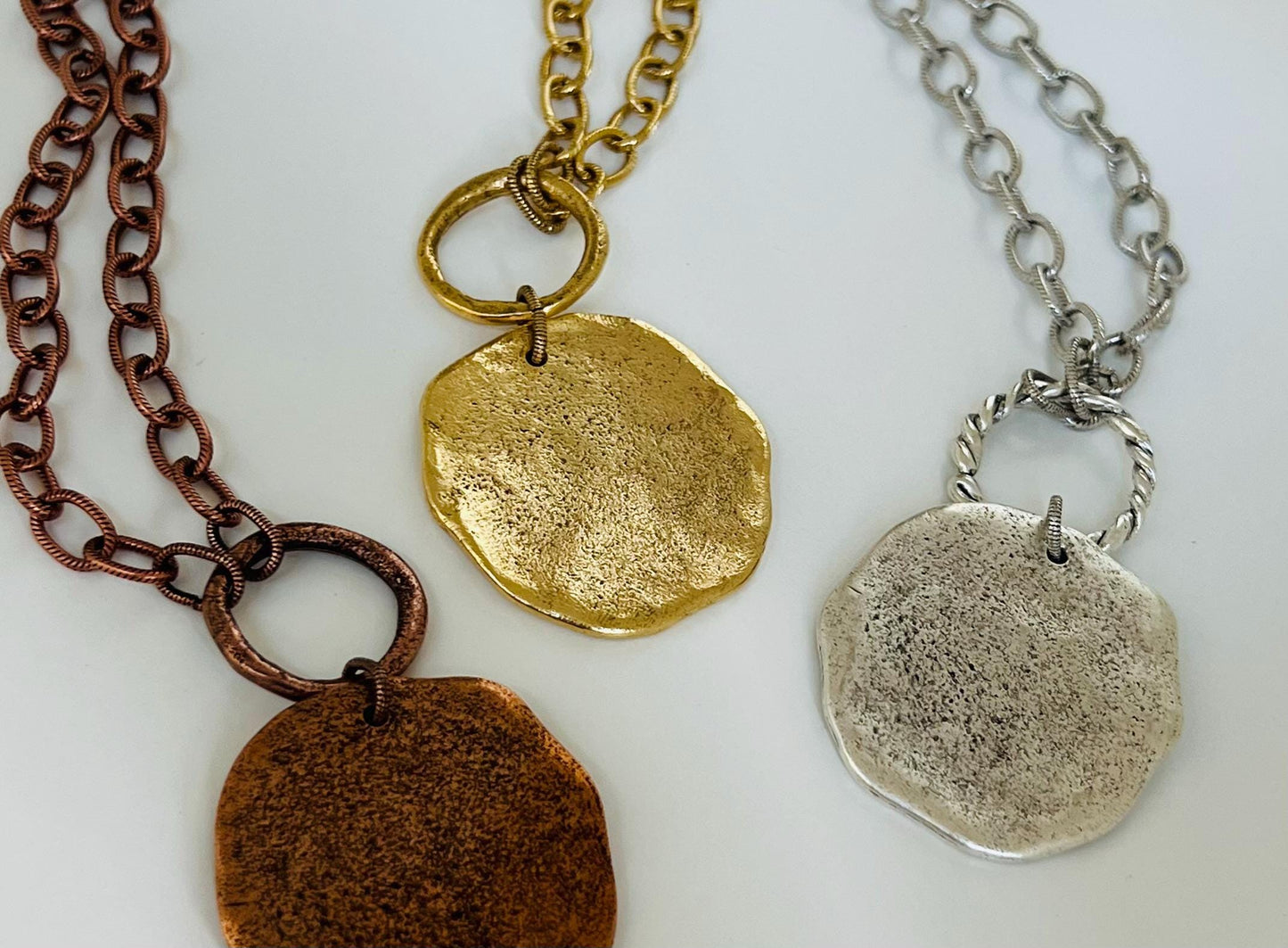 Necklace with Large Coin Pendant