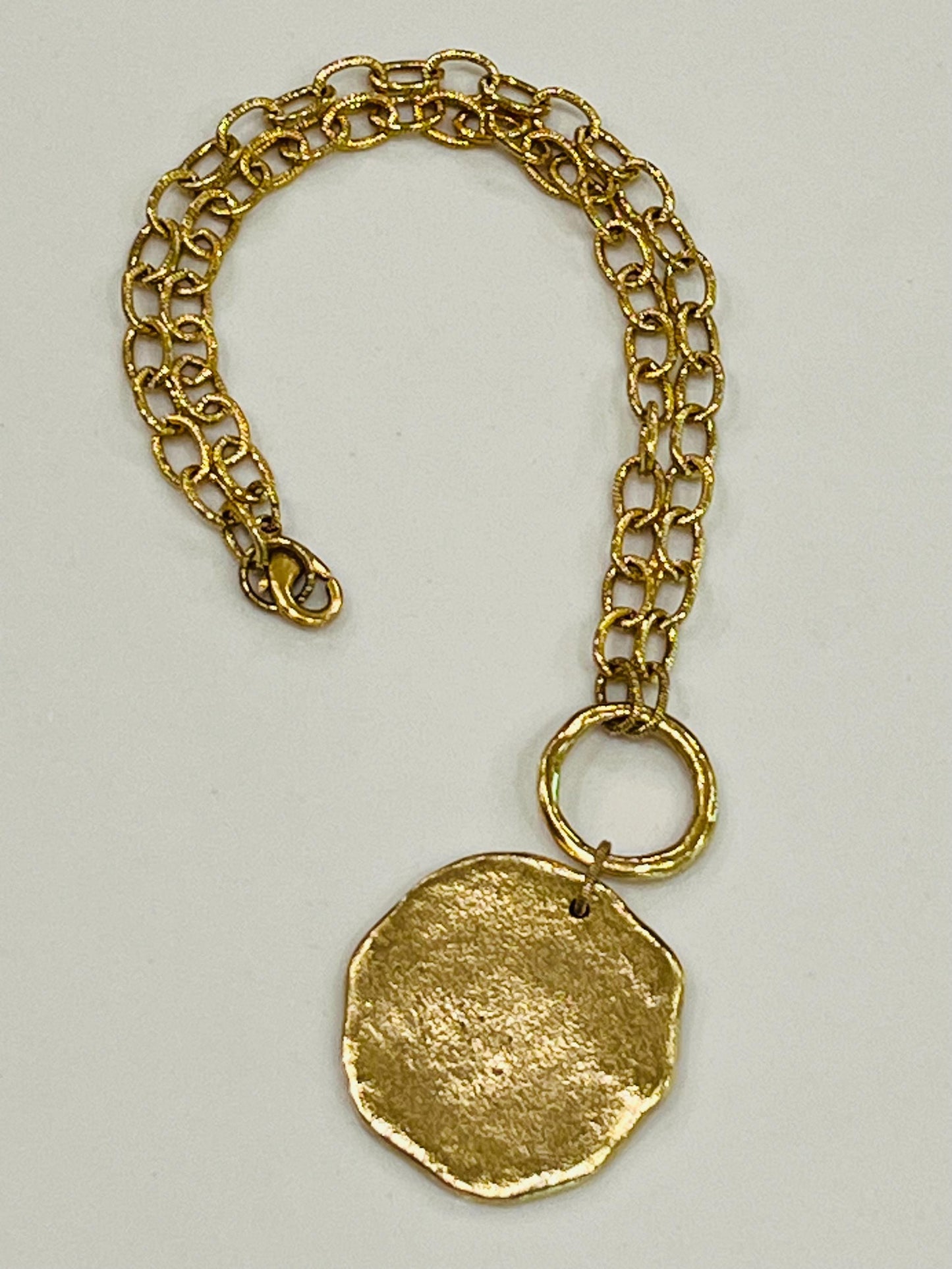 Necklace with Large Coin Pendant