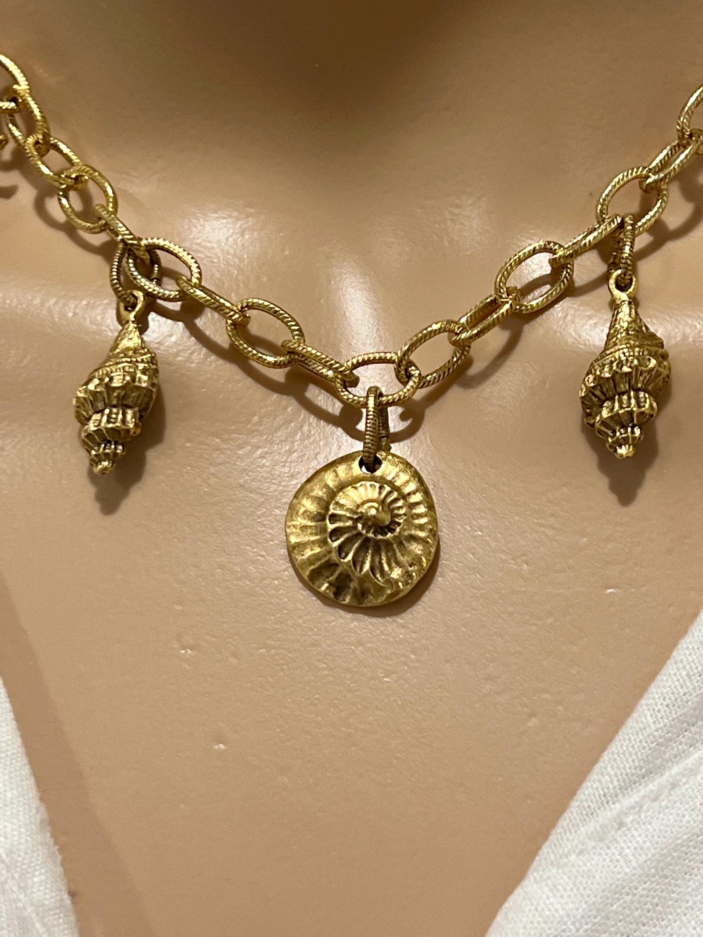 Gold Nautical Charm Necklace