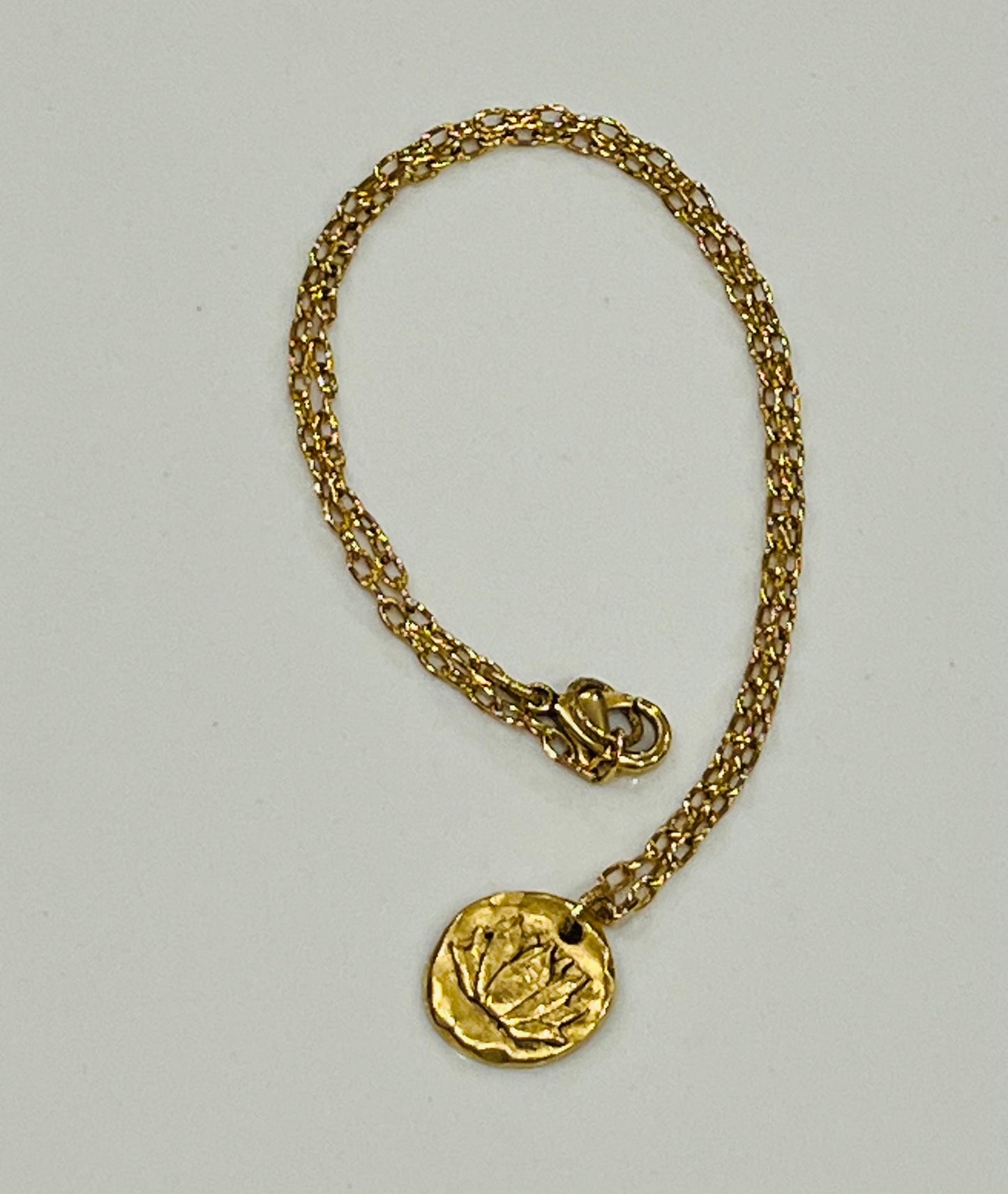 Gold, Silver, or Copper Delicate Paperclip Chain with Lotus Pendant Gorgeous Layering Statement Necklace Modern Chain Necklace Lotus Charm