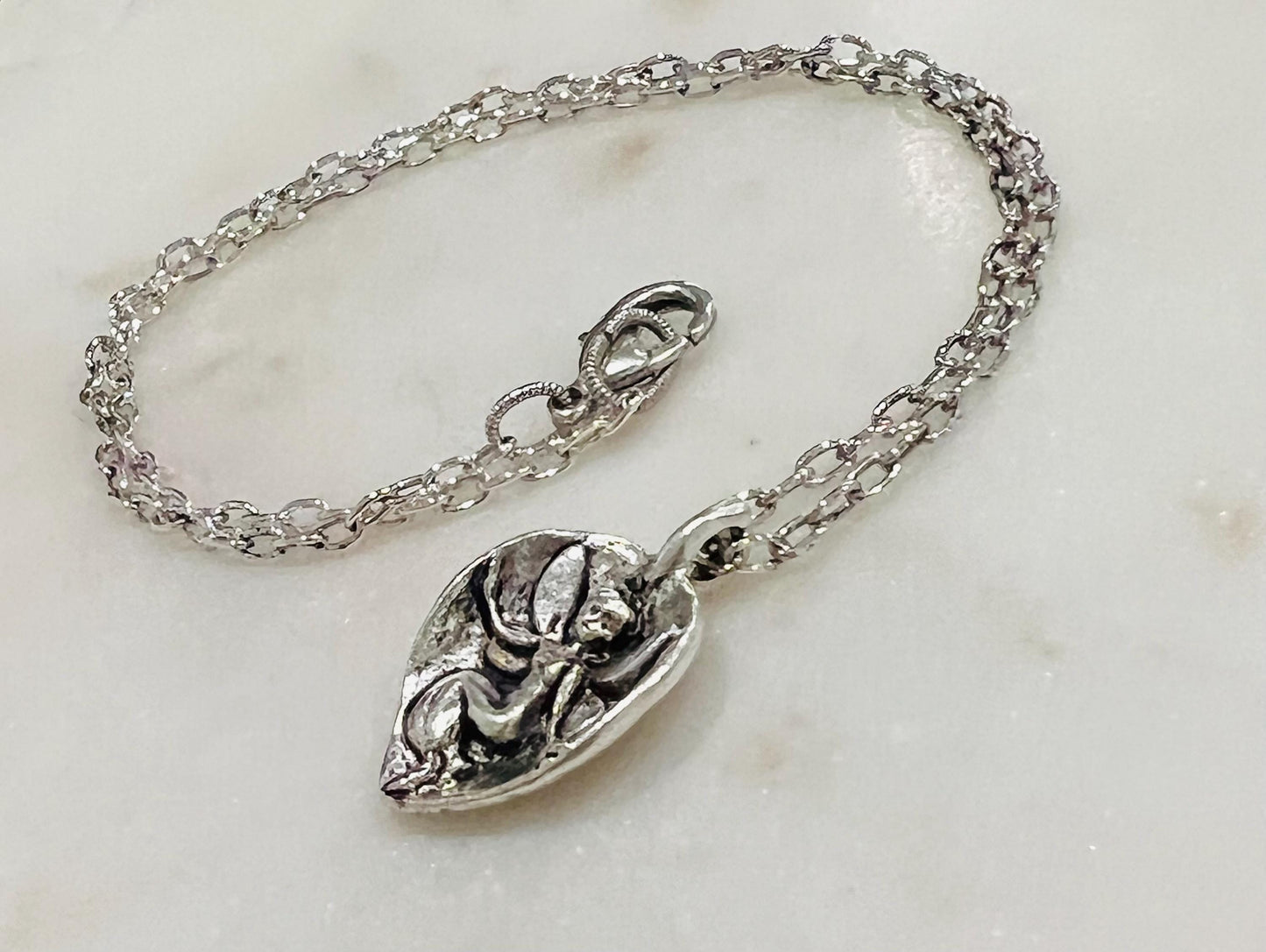 Silver, Gold, or Copper Delicate Paperclip Layering Necklace Pixie Pendant Layering Statement Necklace Whimsical Necklace Green Girl Studios
