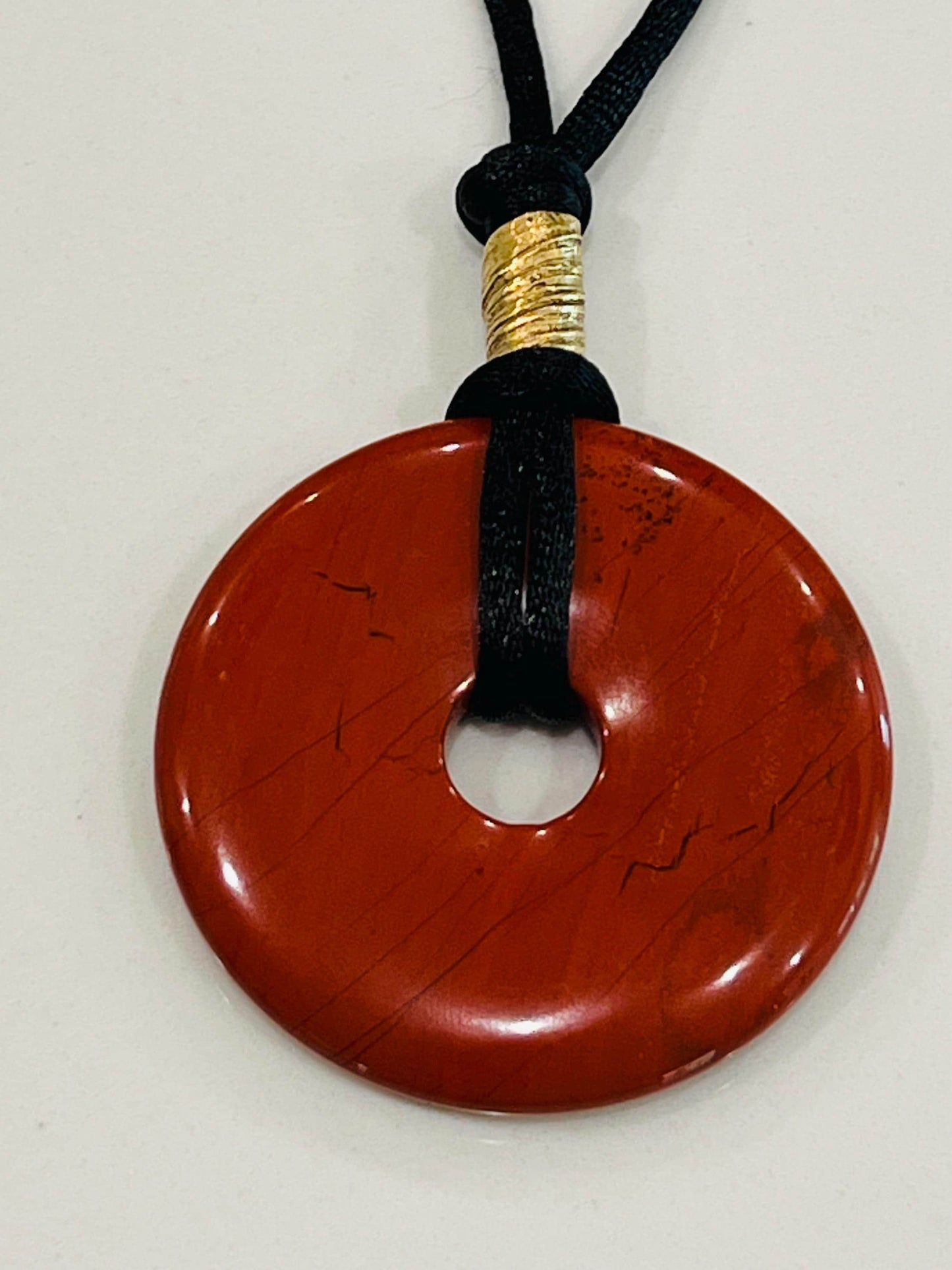 Red Jasper Donut Bead Necklace