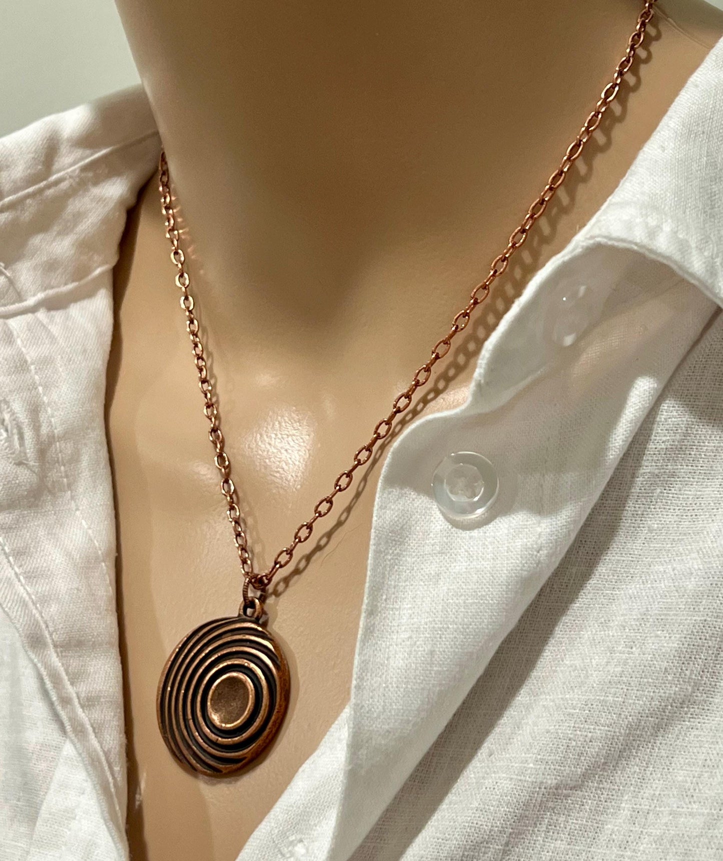 Silver Delicate Paperclip Layering Necklace Geometric Spiral Coin Pendant Gorgeous Layering Statement Necklace Silver Statement Necklace