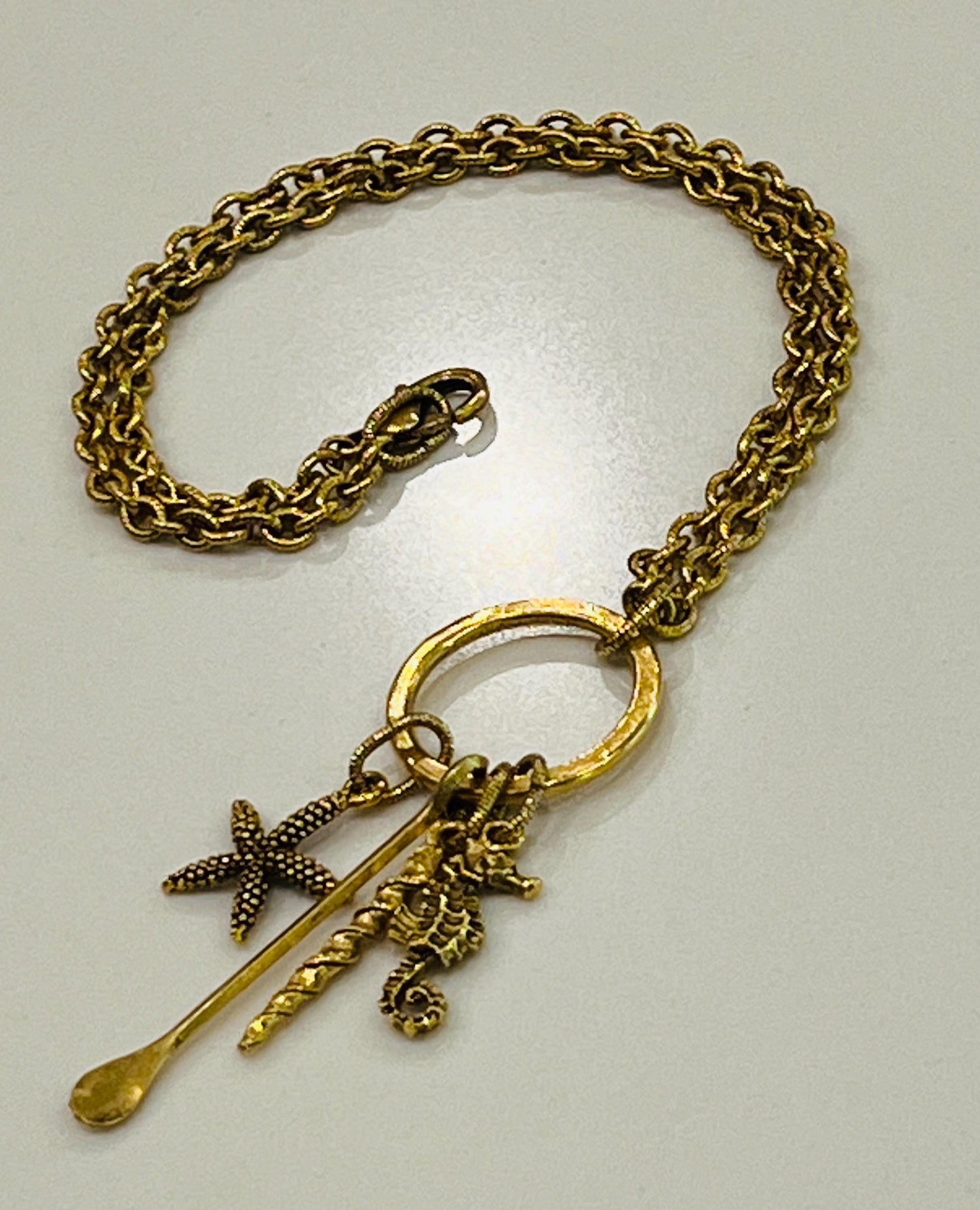 Gold Nautical Drop Necklace