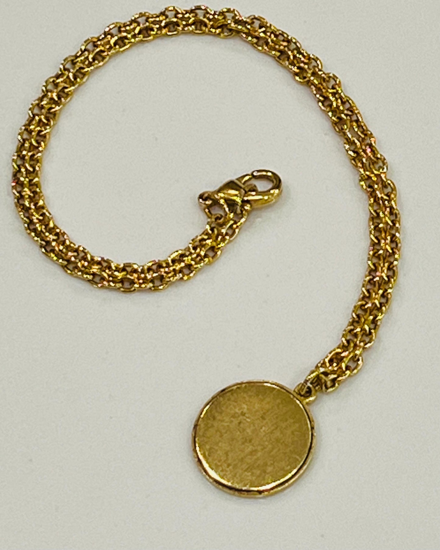 Gold Small Classic Cable Chain Layering Necklace with Organic Gold Coin Pendant Gorgeous Layering Statement Necklace Modern Gold Necklace