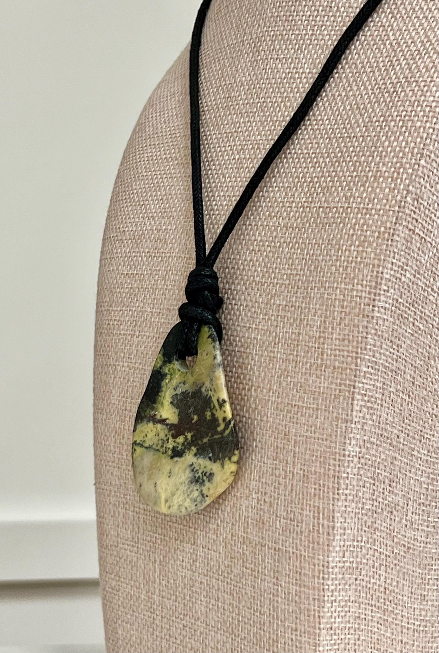 Yellow Turquoise Large Bead Necklace 50mm Gorgeous Turquoise Statement Pendant Necklace Layering Necklace Semi-Precious Natural Gemstones