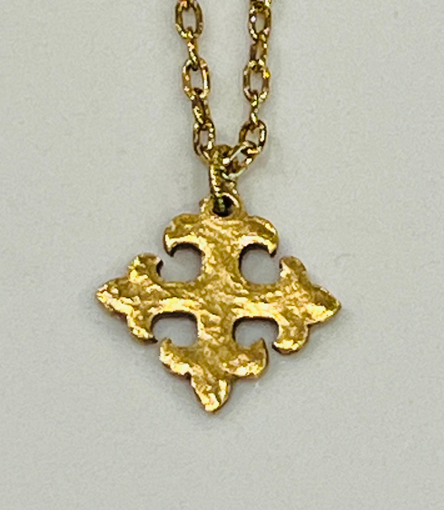 Gold Delicate Paperclip Layering Necklace with Celtic Cross Pendant Perfect Layering Necklace Non-tarnish Gold Plated Pewter Pendant