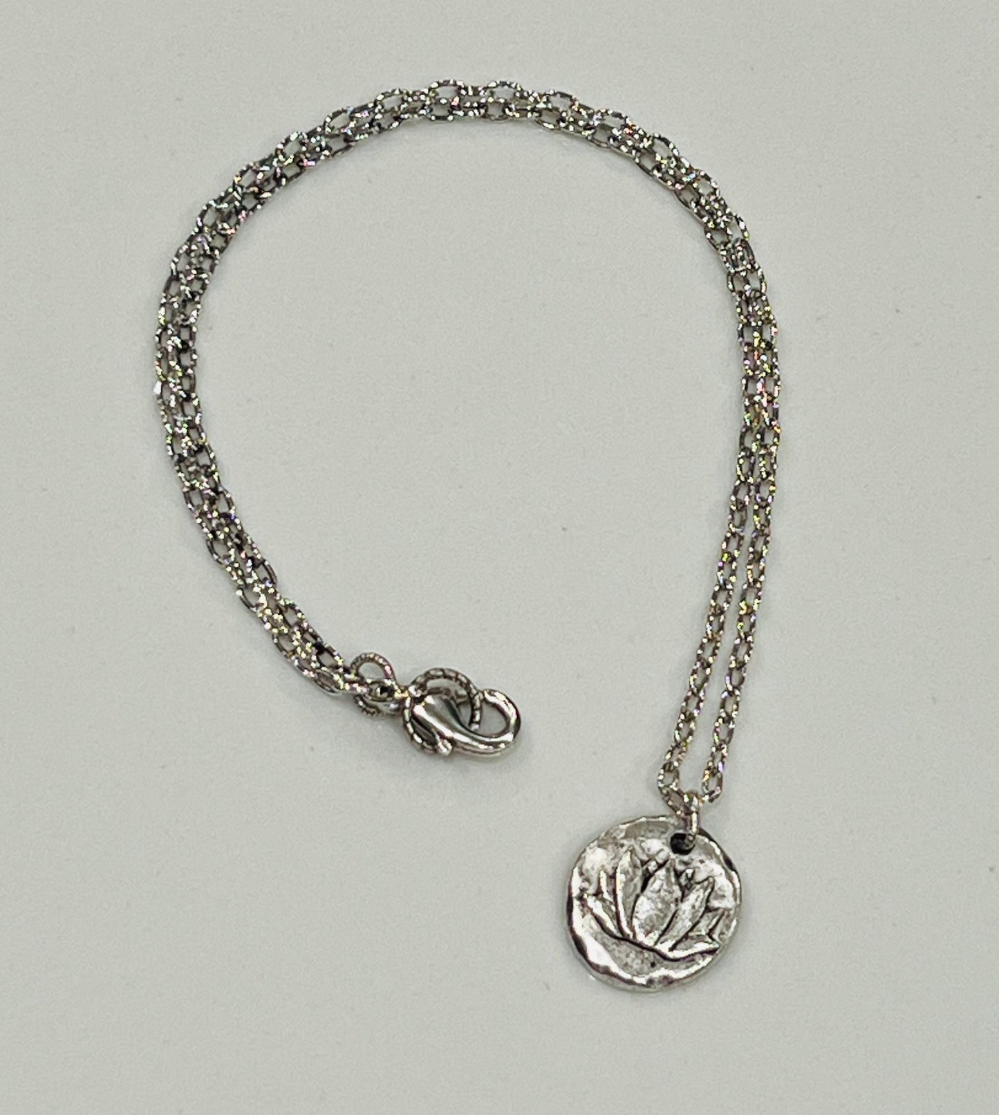 Gold, Silver, or Copper Delicate Paperclip Chain with Lotus Pendant Gorgeous Layering Statement Necklace Modern Chain Necklace Lotus Charm