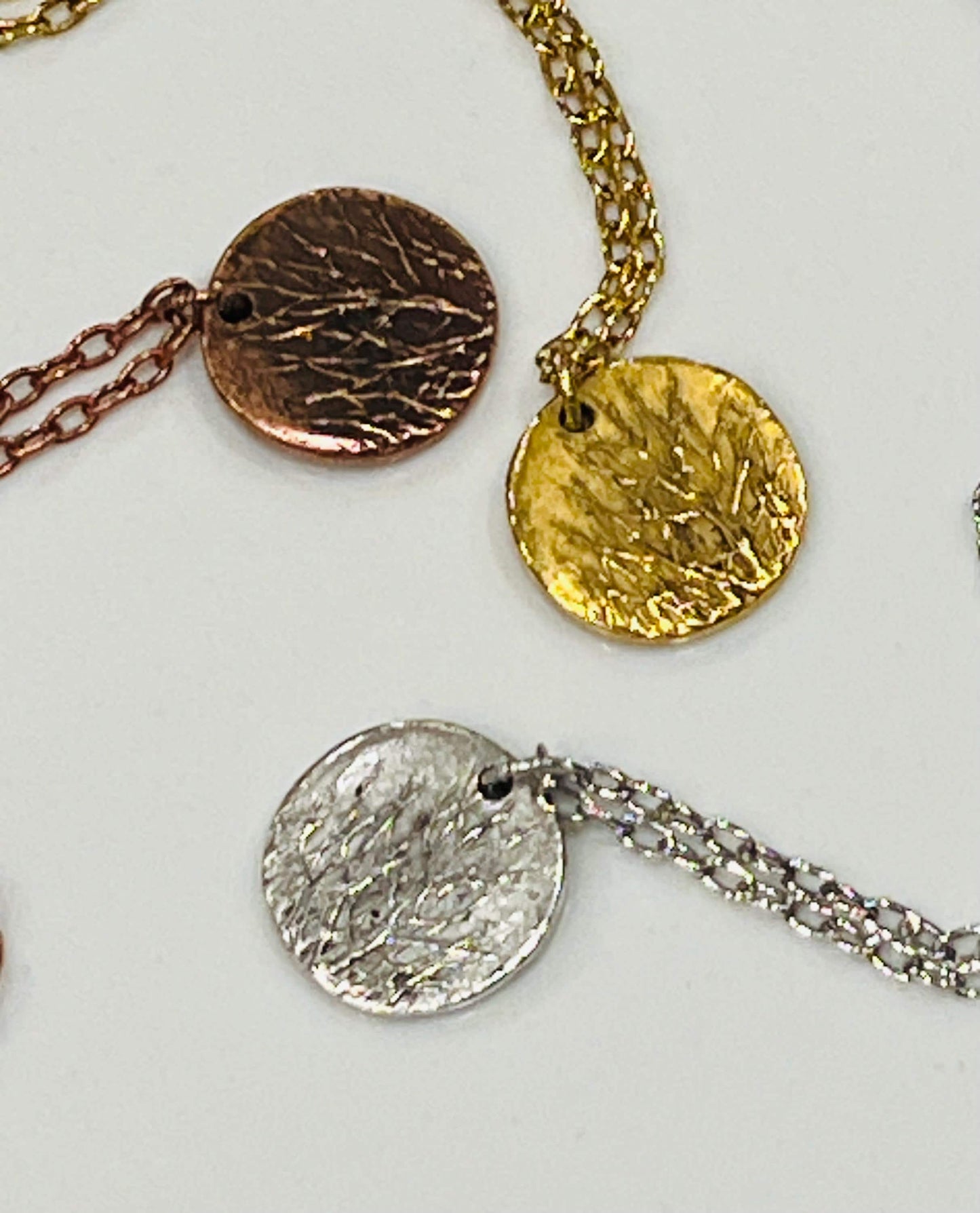 Gold, Silver, or Copper Delicate Paperclip Chain with Nature Tree Pendant Gorgeous Layering Statement Necklace Modern Chain Necklace