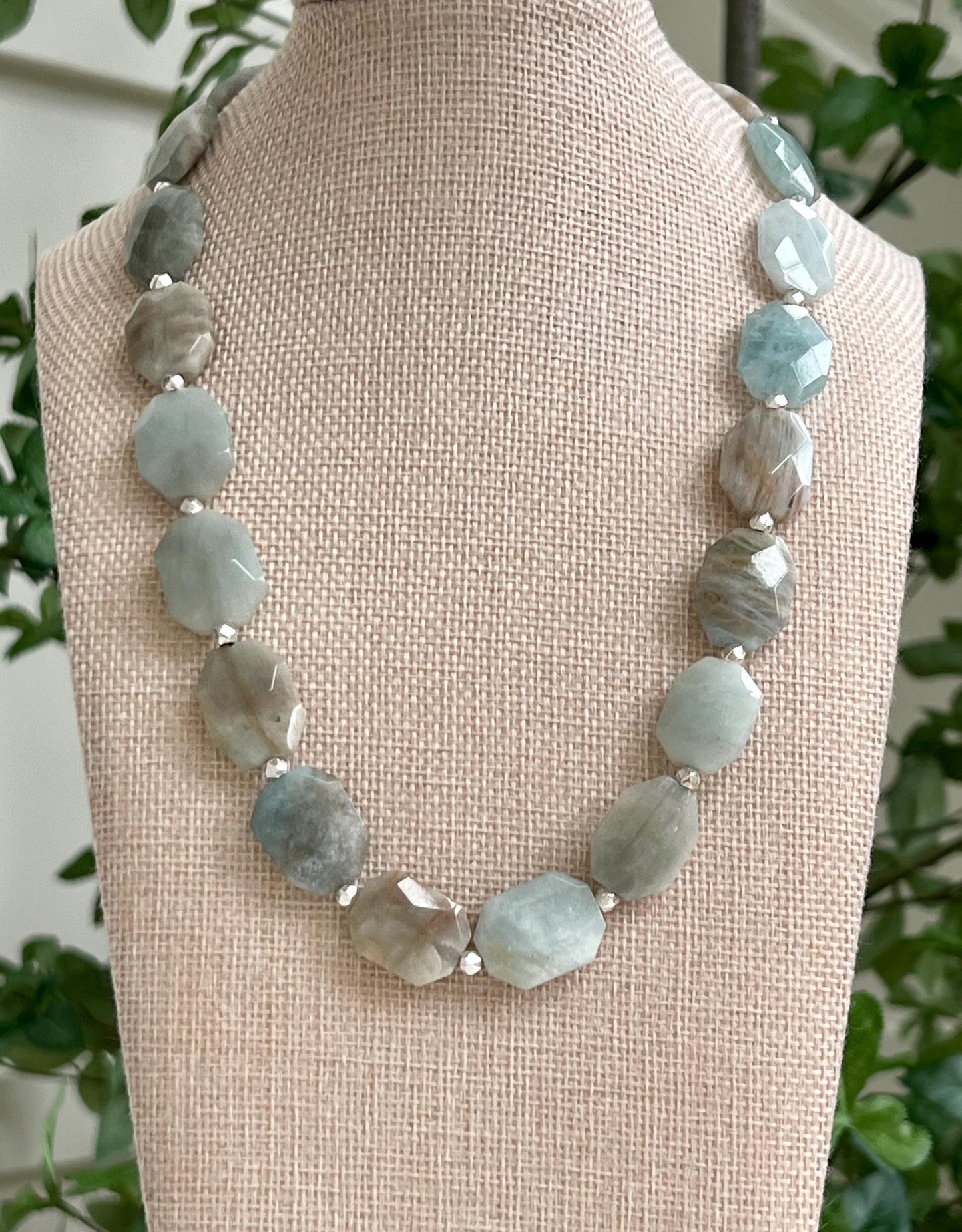 Aquamarine Beaded Necklace
