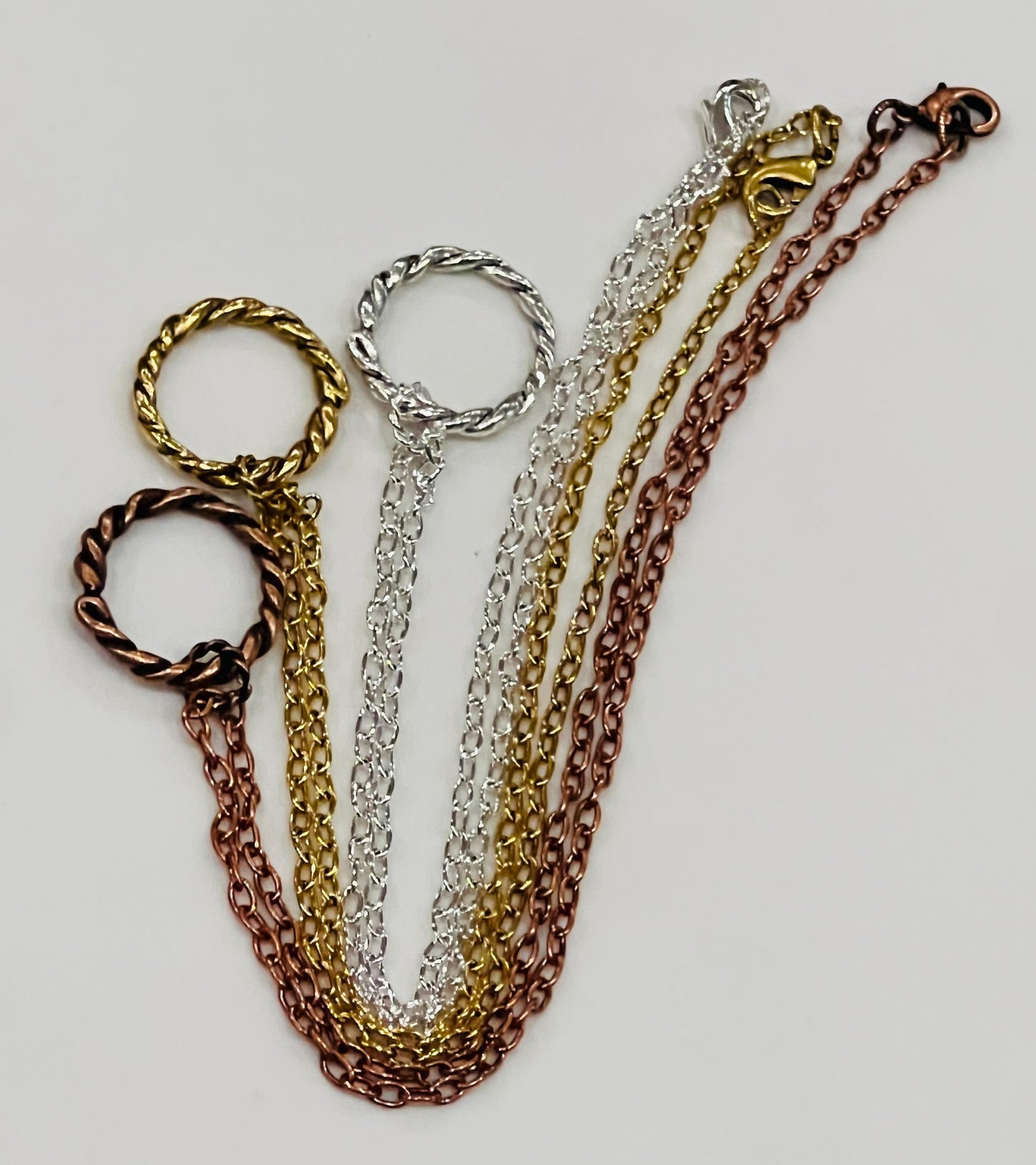 Gold, Silver, or Copper Delicate Paperclip Chain