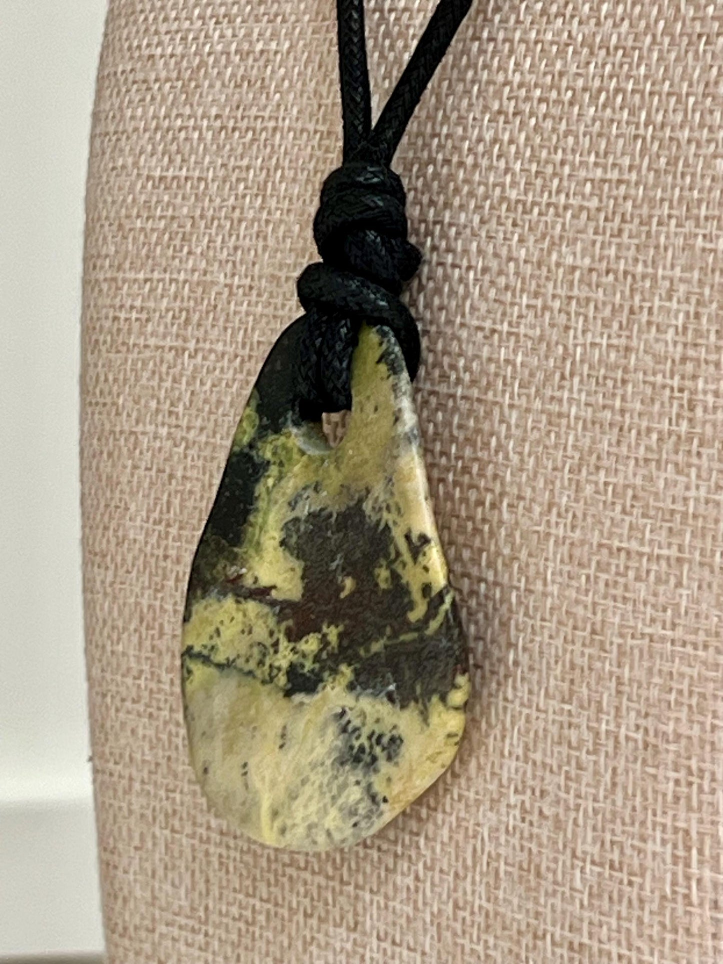 Yellow Turquoise Large Bead Necklace 50mm Gorgeous Turquoise Statement Pendant Necklace Layering Necklace Semi-Precious Natural Gemstones