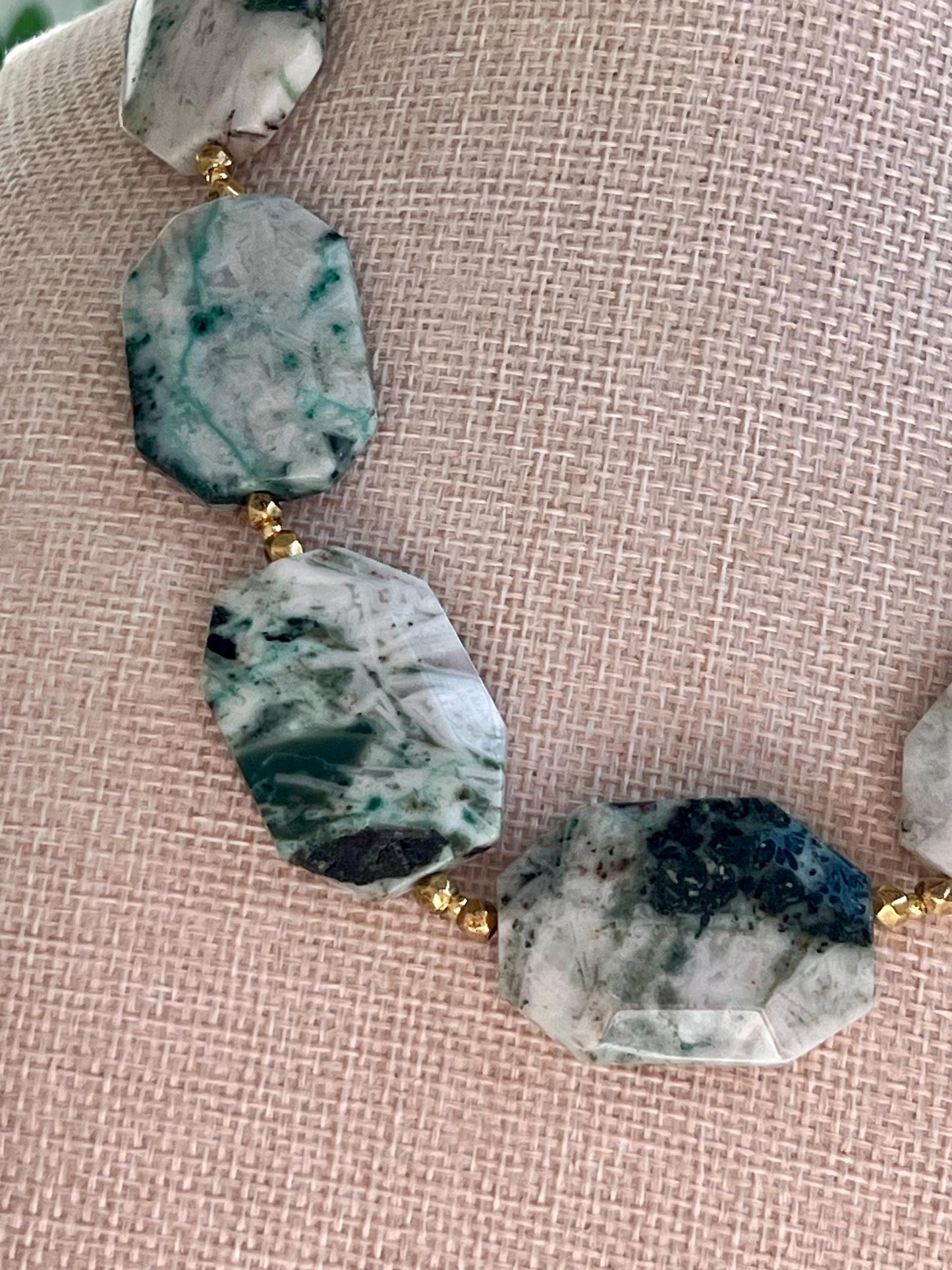 Sky Mountain Jade Beaded Chunky Necklace