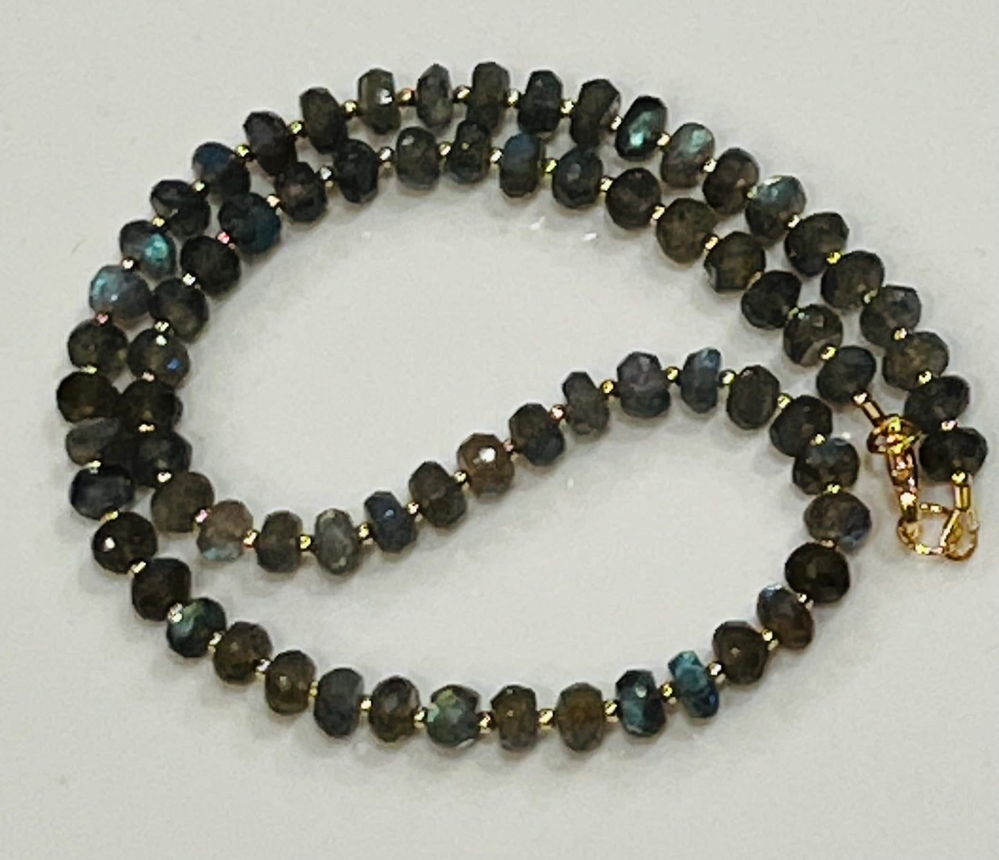 Sparkling Labradorite Beaded Necklace