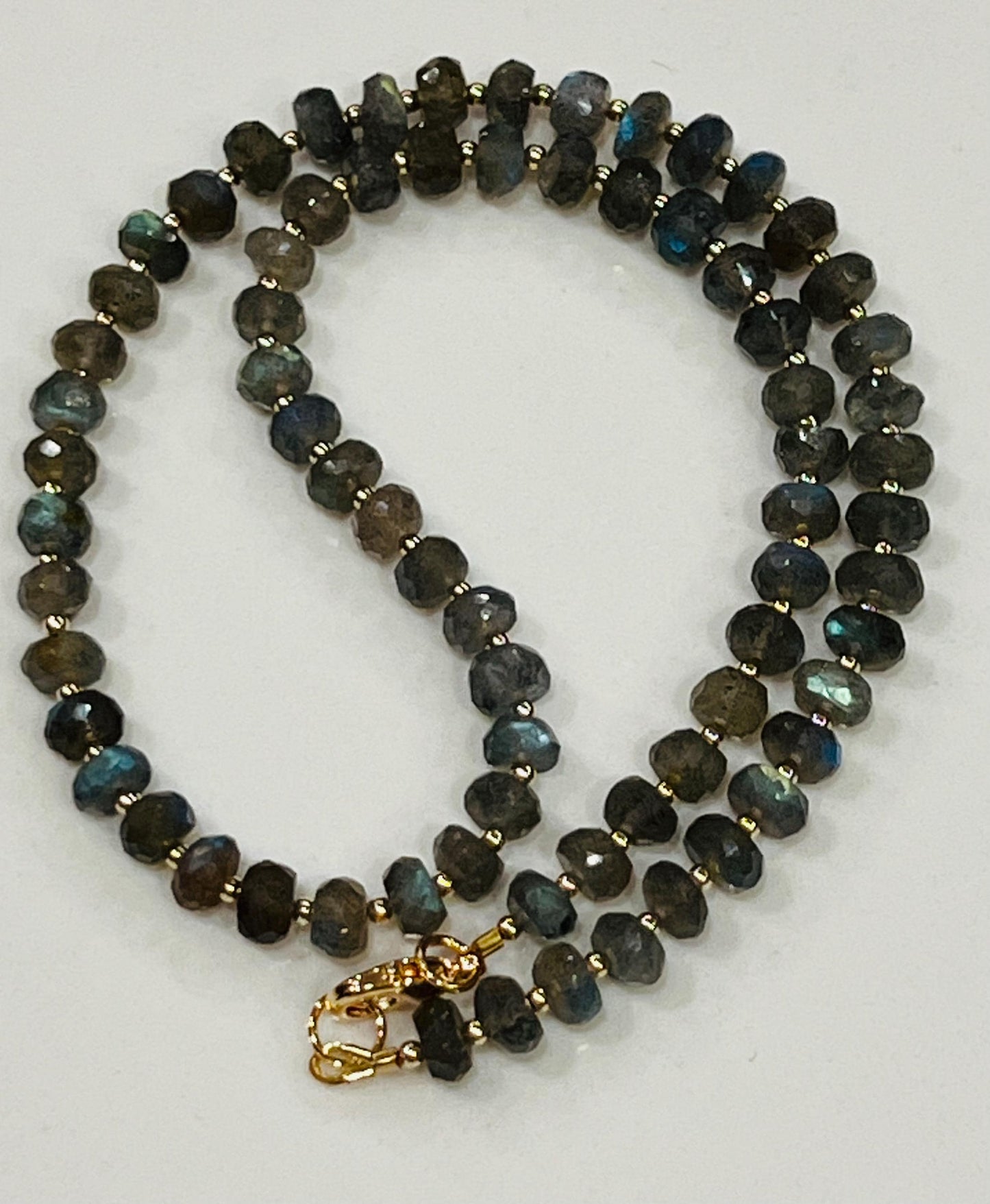 Sparkling Labradorite Beaded Necklace