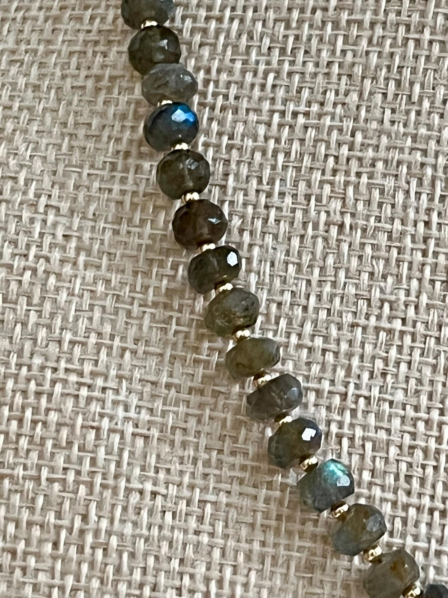 Sparkling Labradorite Beaded Necklace