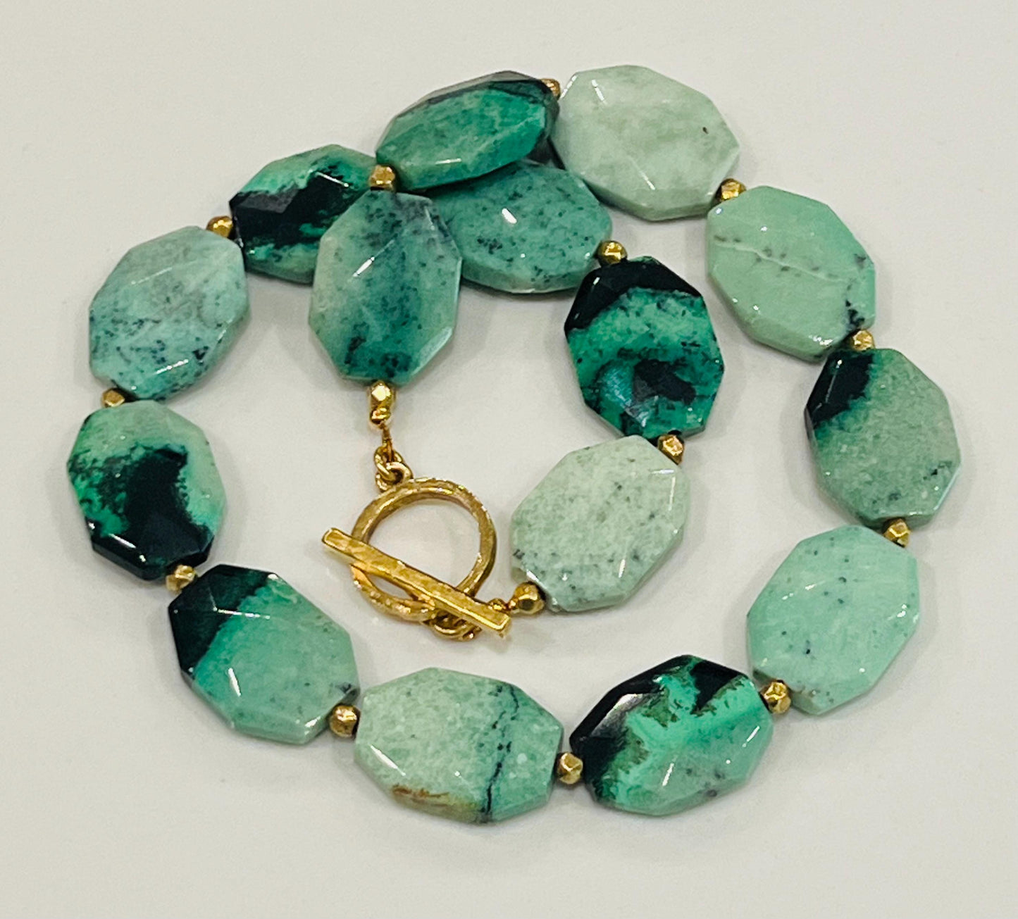 Hydrogrossular Garnet Beaded Chunky Necklace