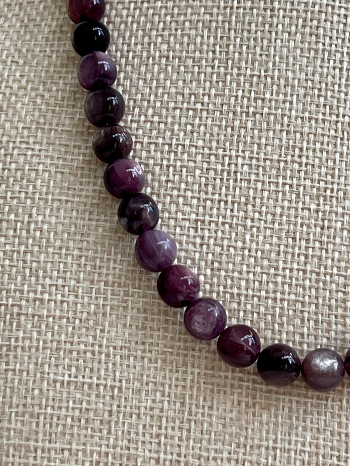 Lepidolite Mica Beaded Necklace