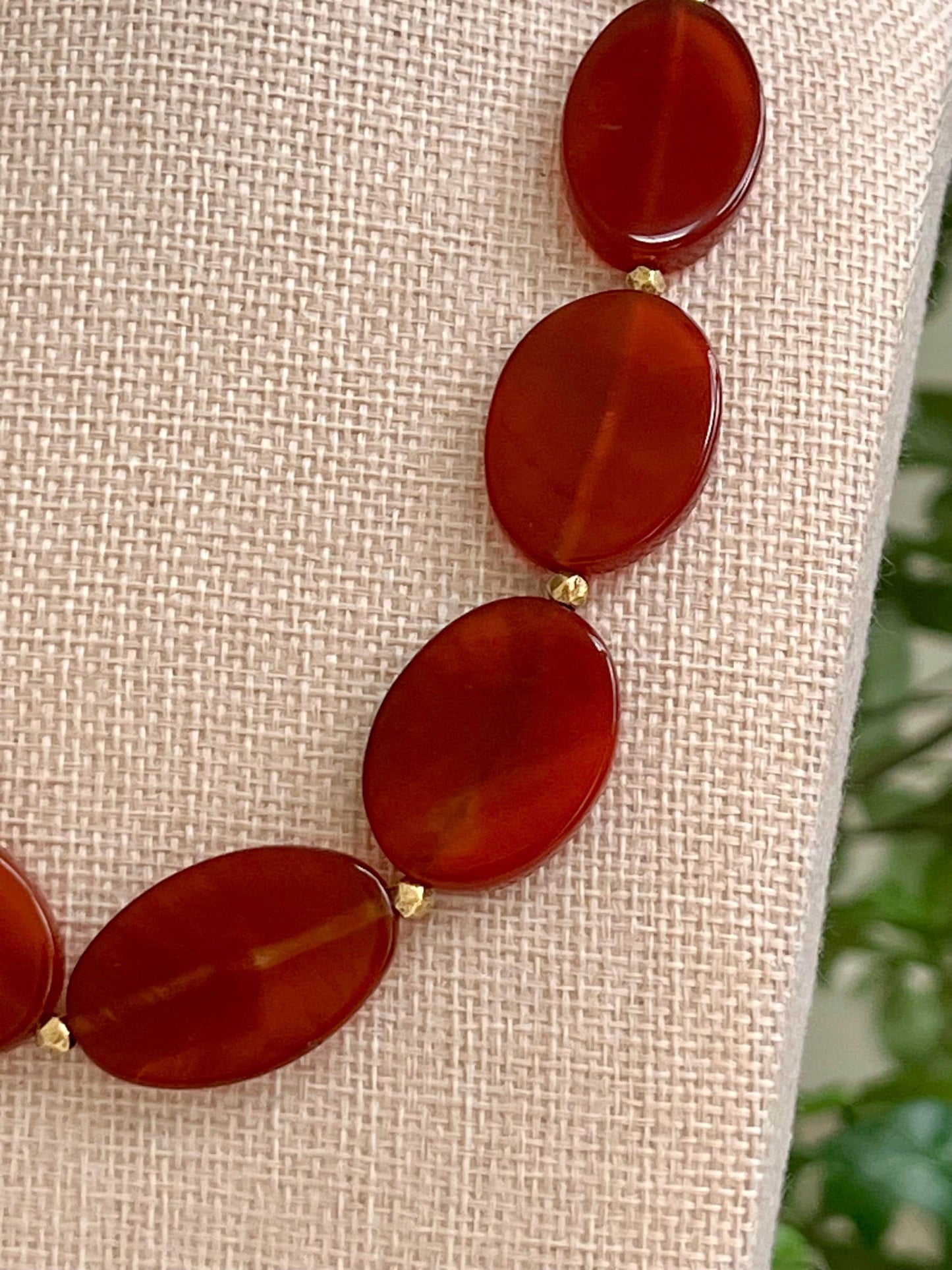 Carnelian Beaded Necklace