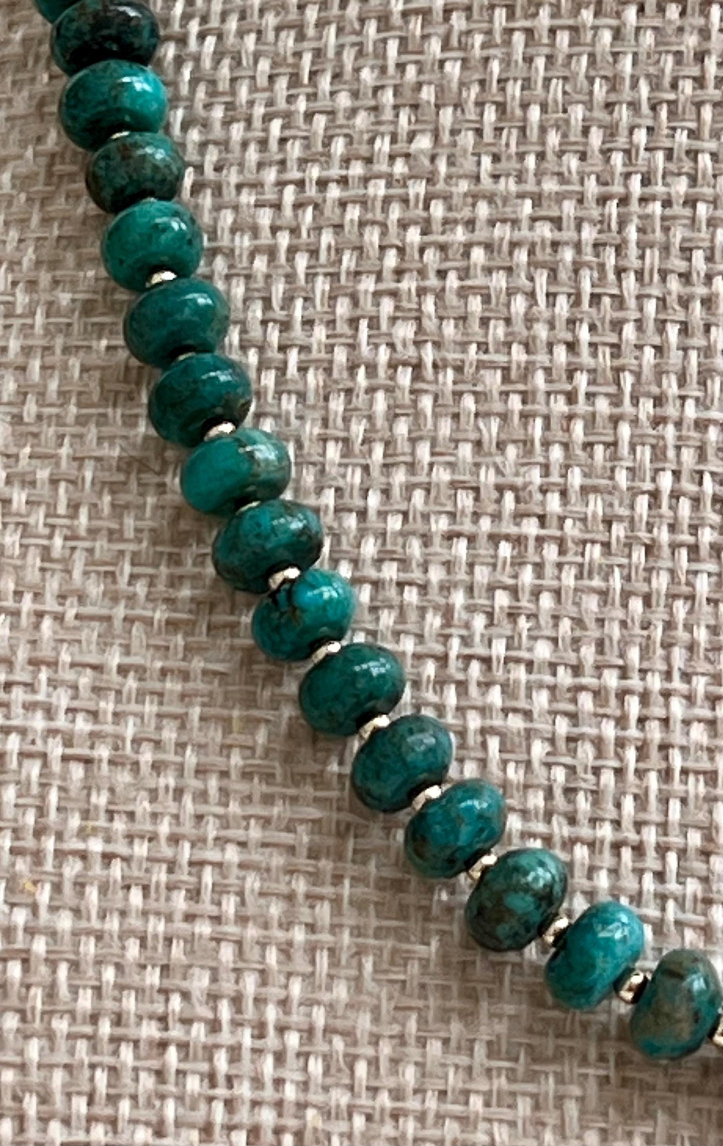 Blue Turquoise Beaded Necklace