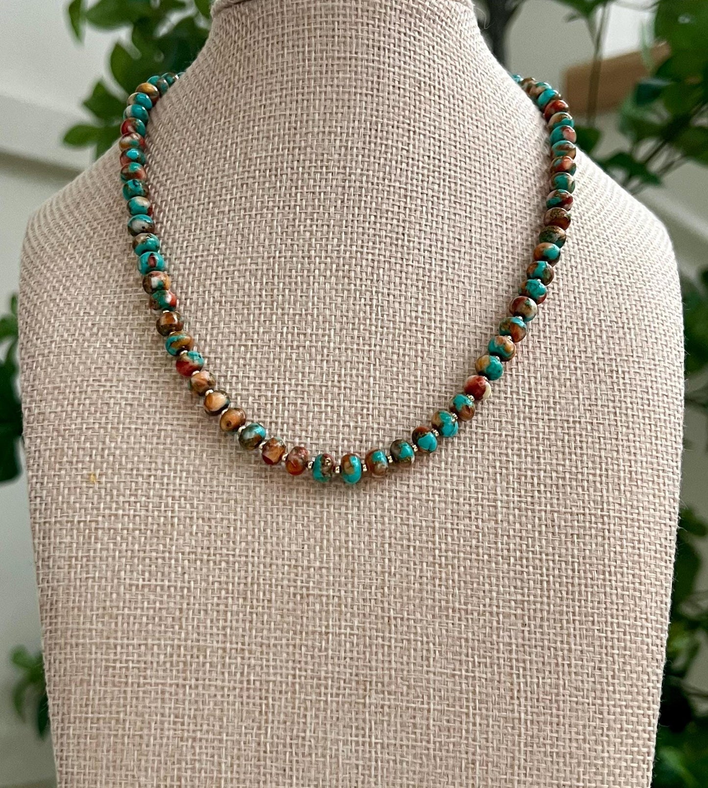 Spiny Oyster Beaded Necklace