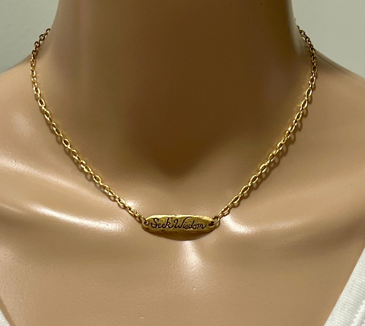 Gold Delicate Paperclip Layering Necklace