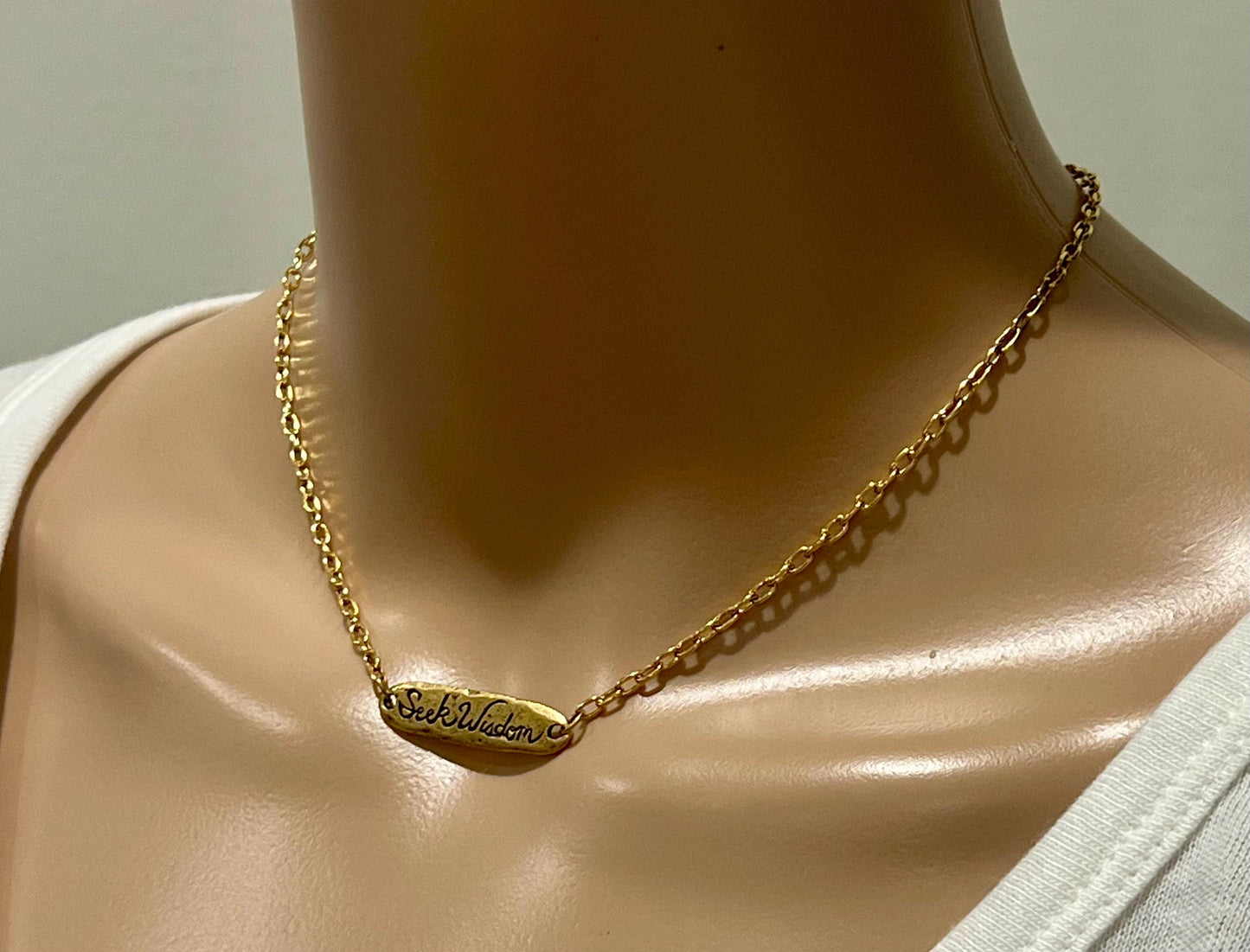 Gold Delicate Paperclip Layering Necklace
