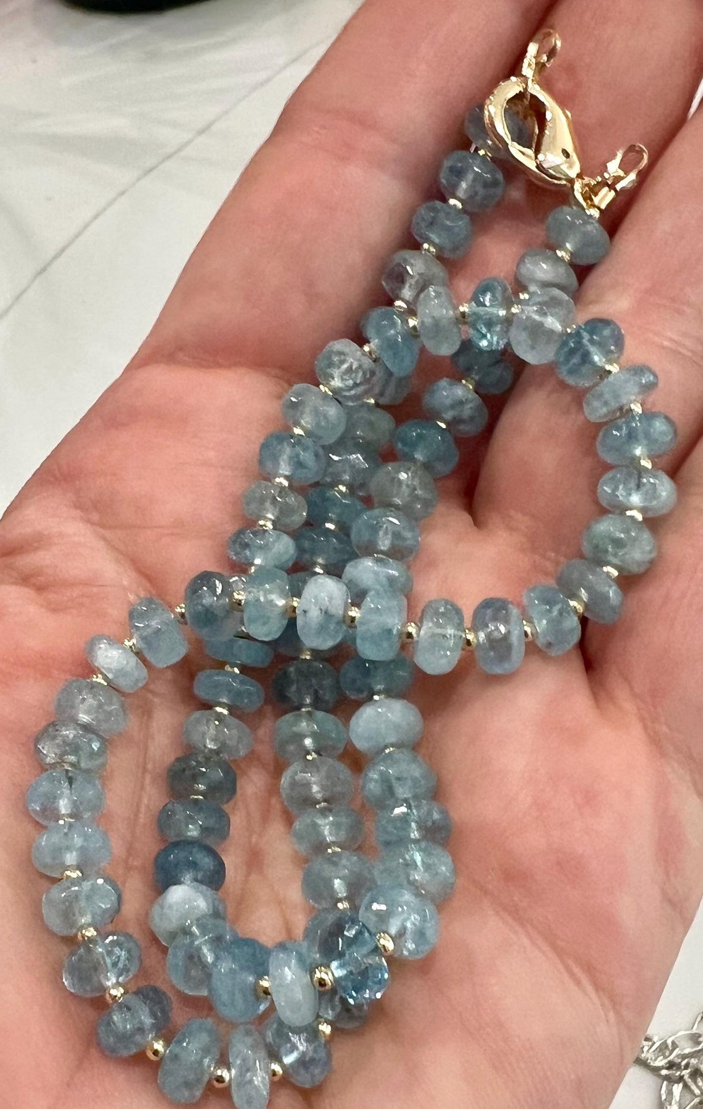 Aquamarine Beaded Necklace
