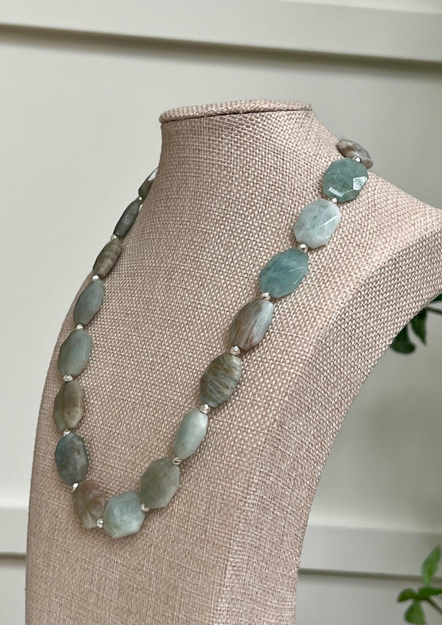 Aquamarine Beaded Necklace