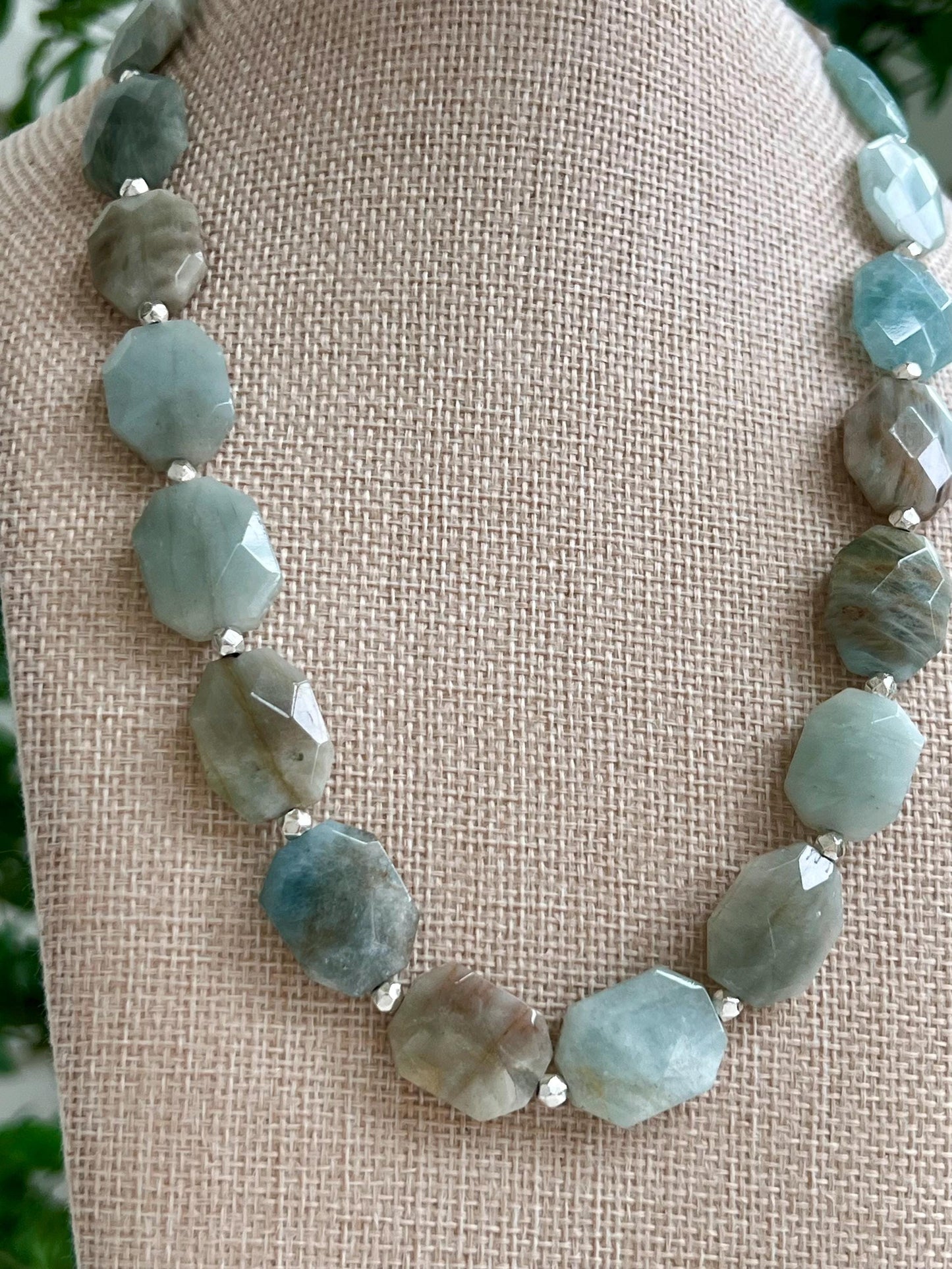 Aquamarine Beaded Necklace
