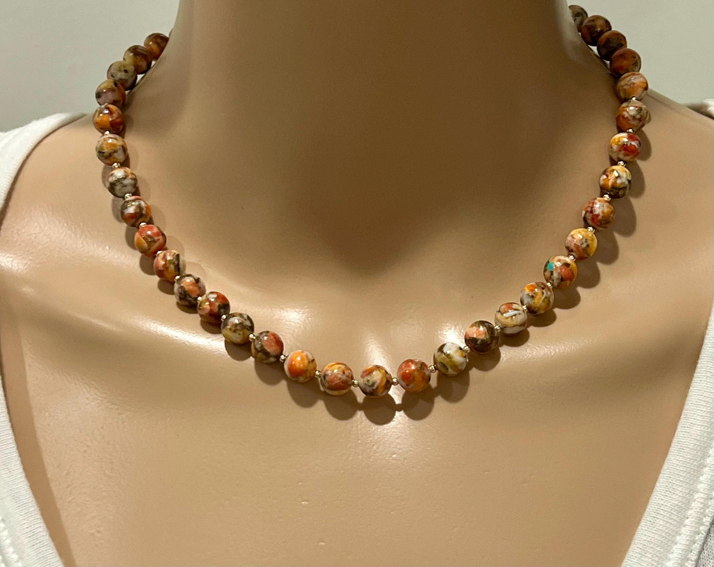 Spiny Oyster Beaded Necklace