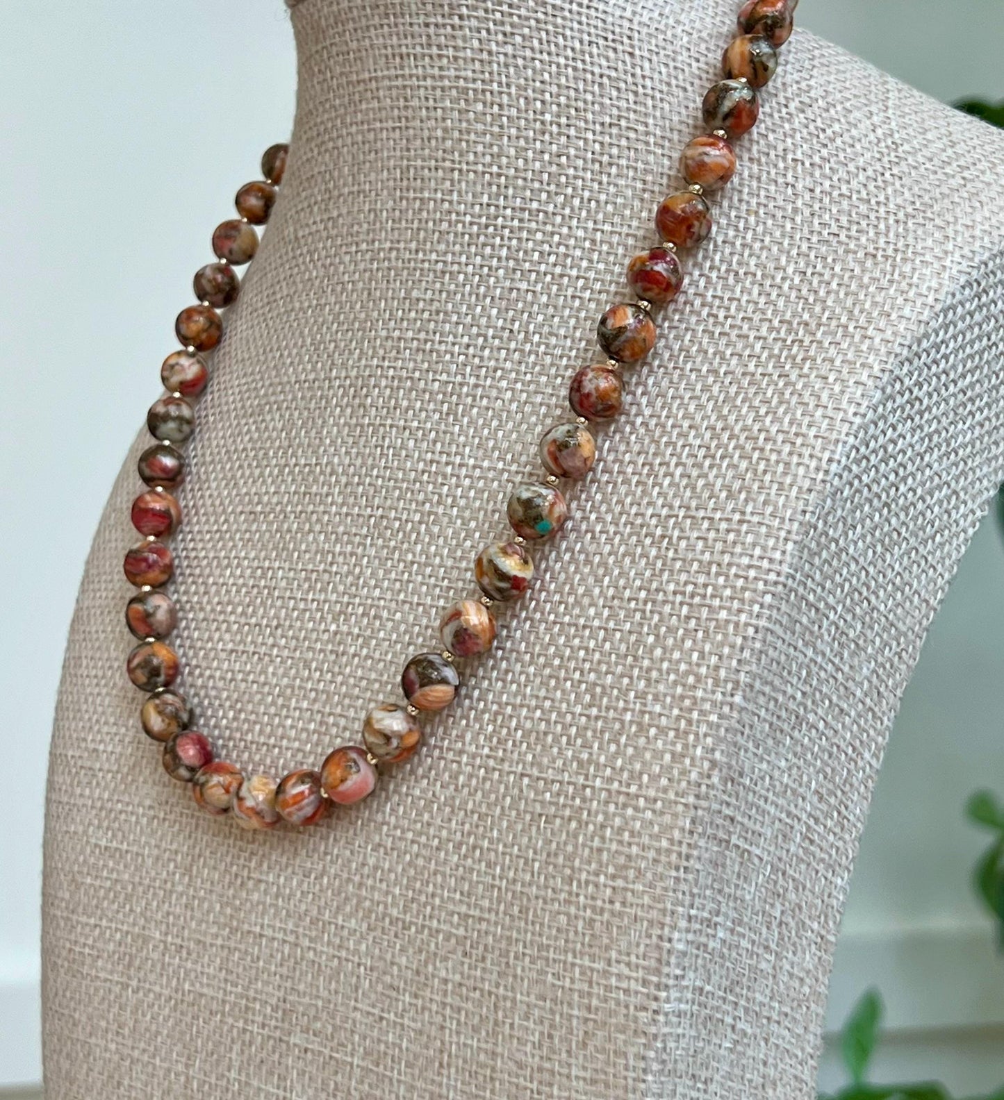 Spiny Oyster Beaded Necklace