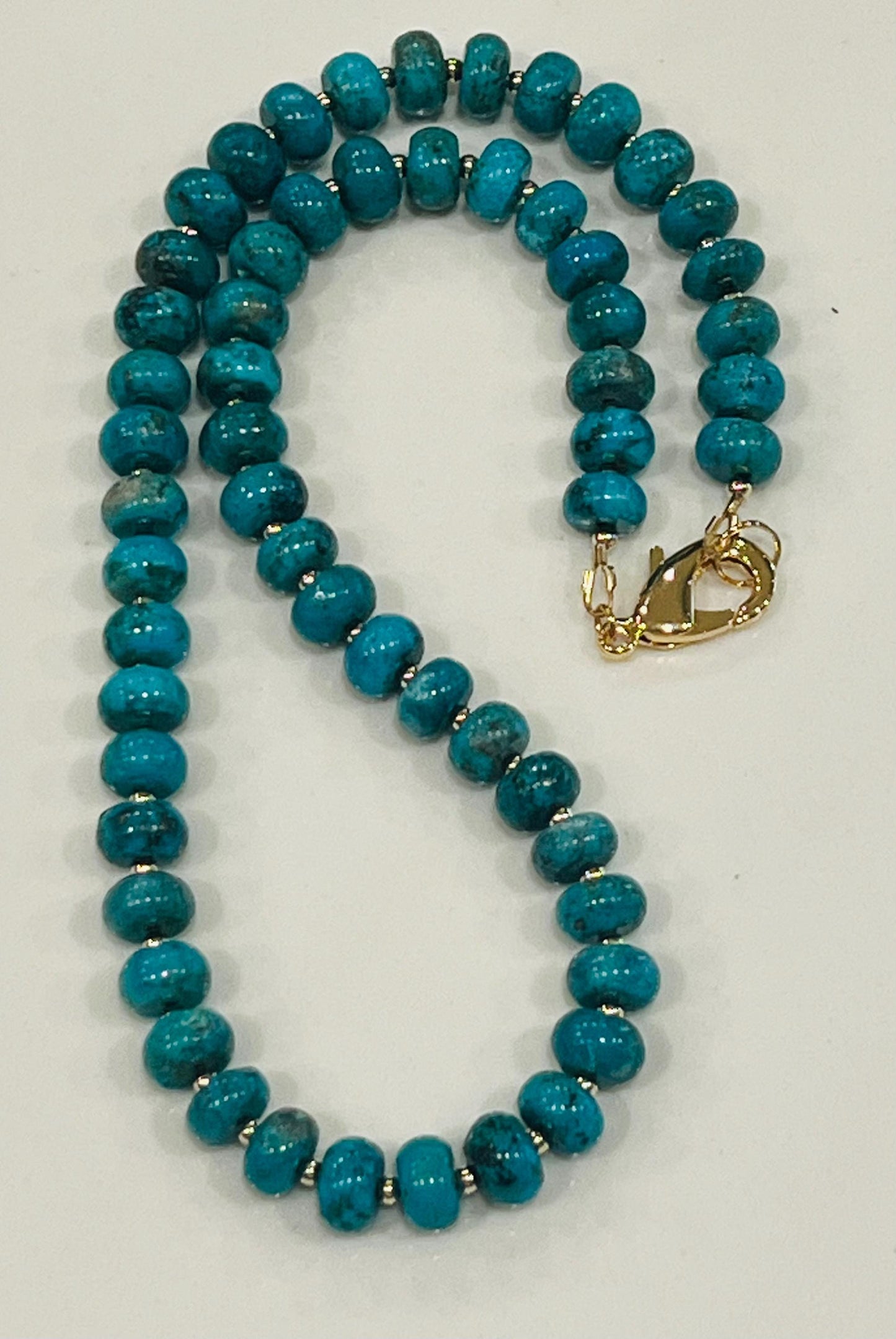 Blue Turquoise Beaded Necklace