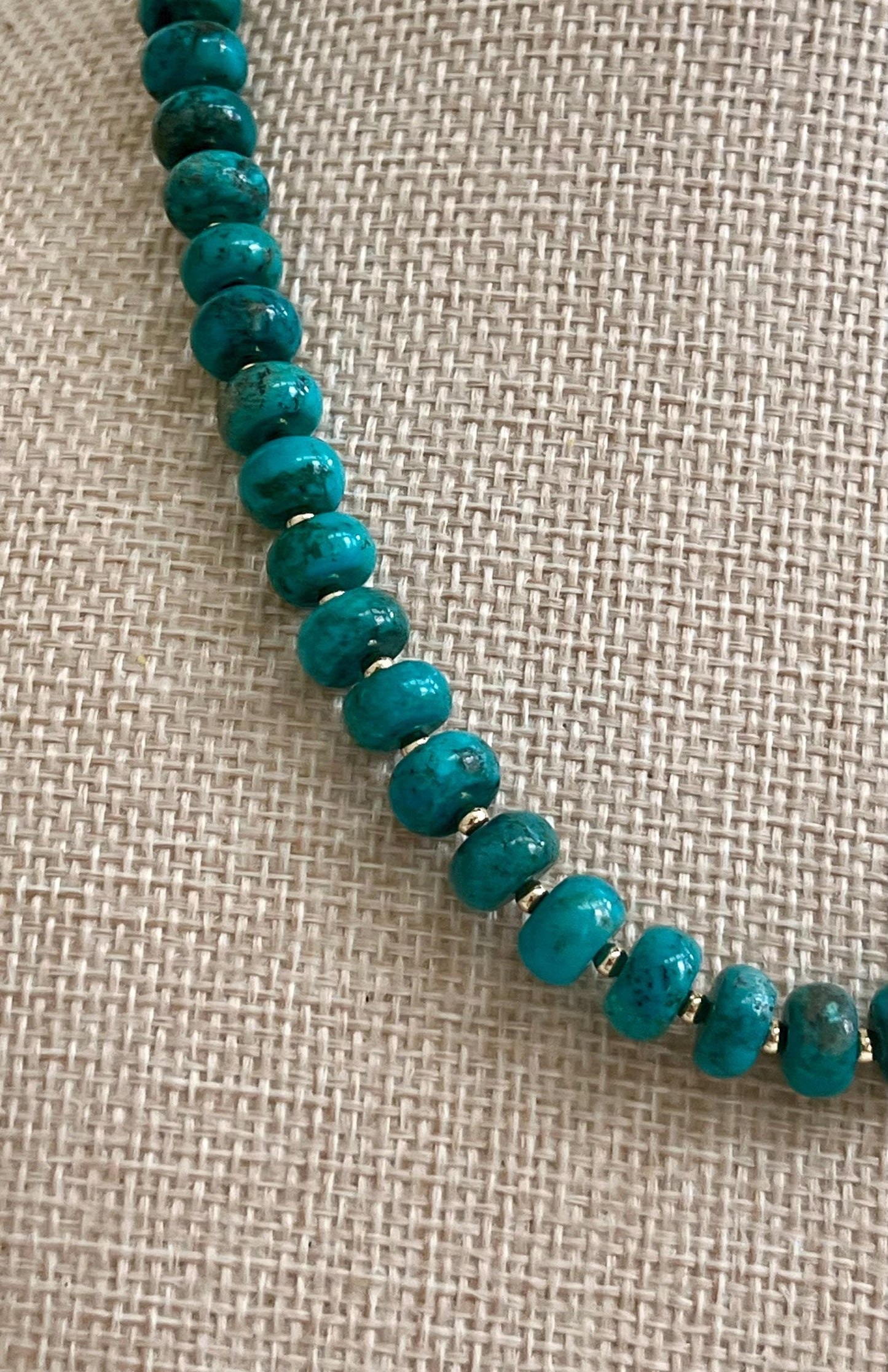 Blue Turquoise Beaded Necklace