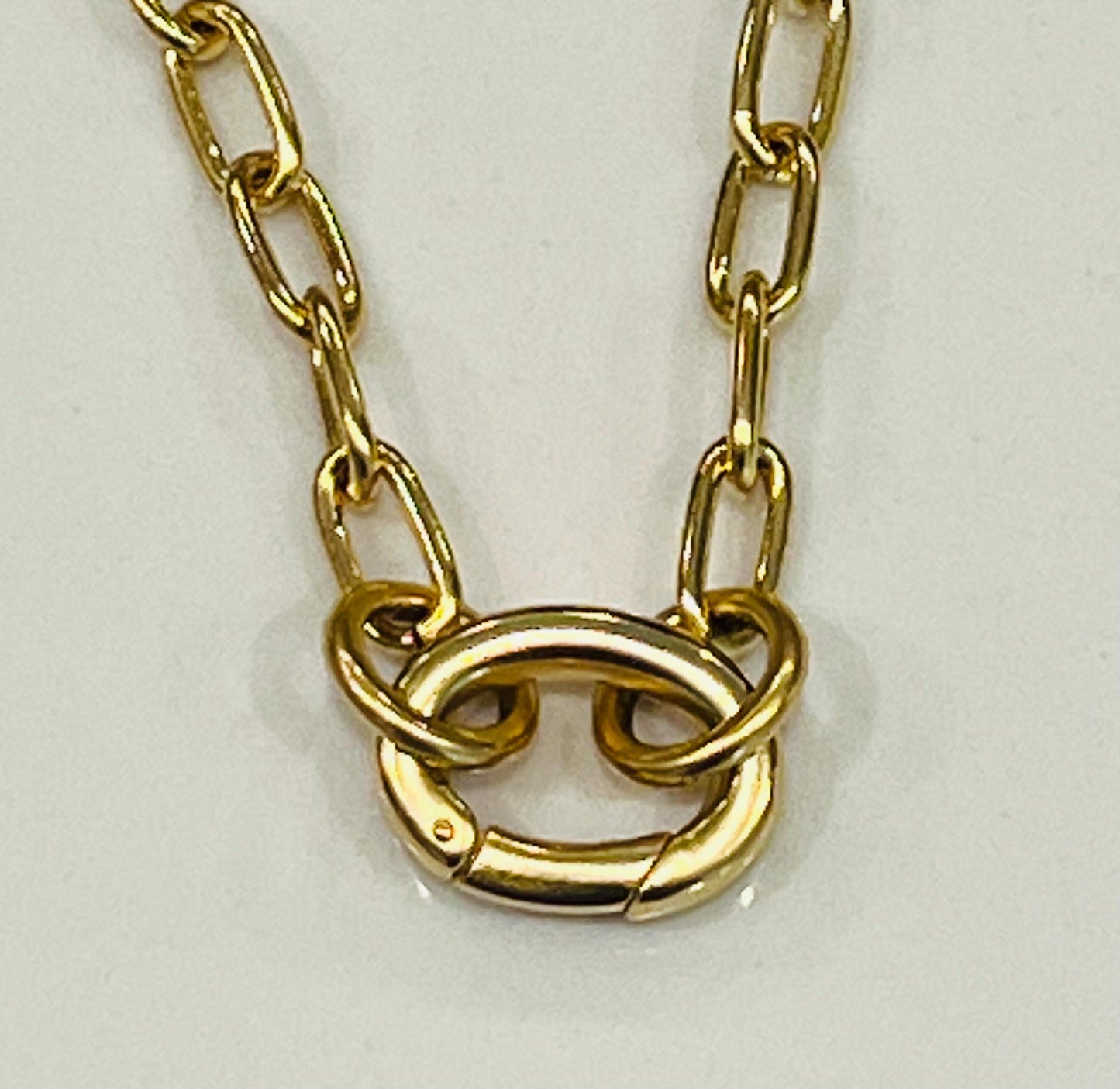 Gold Chunky Paperclip Chain Necklace