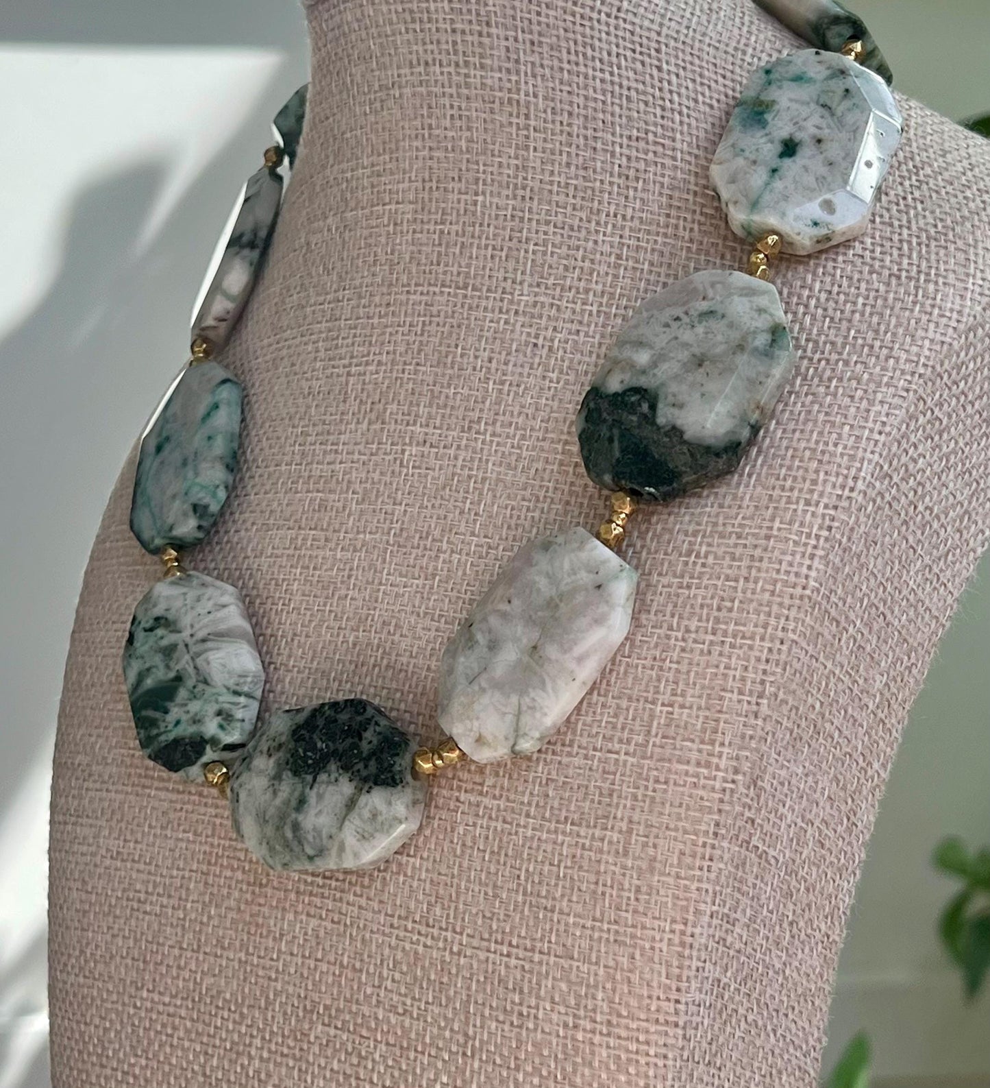 Sky Mountain Jade Beaded Chunky Necklace