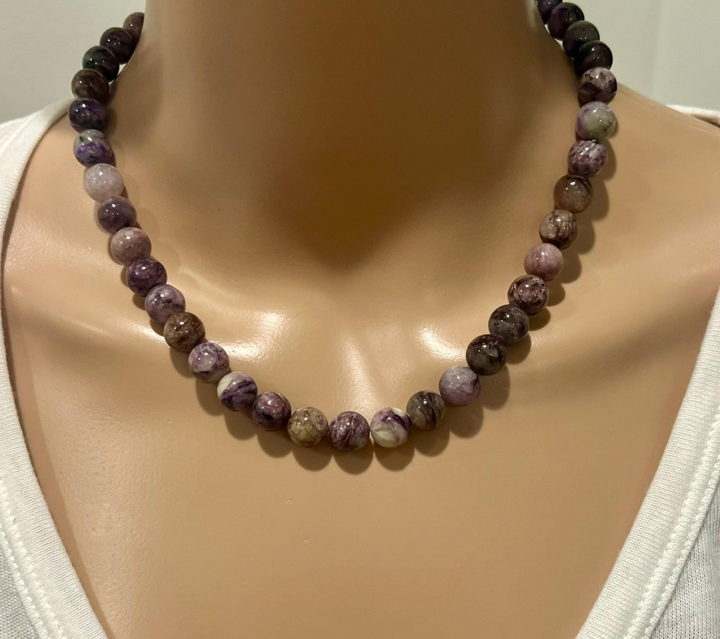 Charoite Beaded Necklace