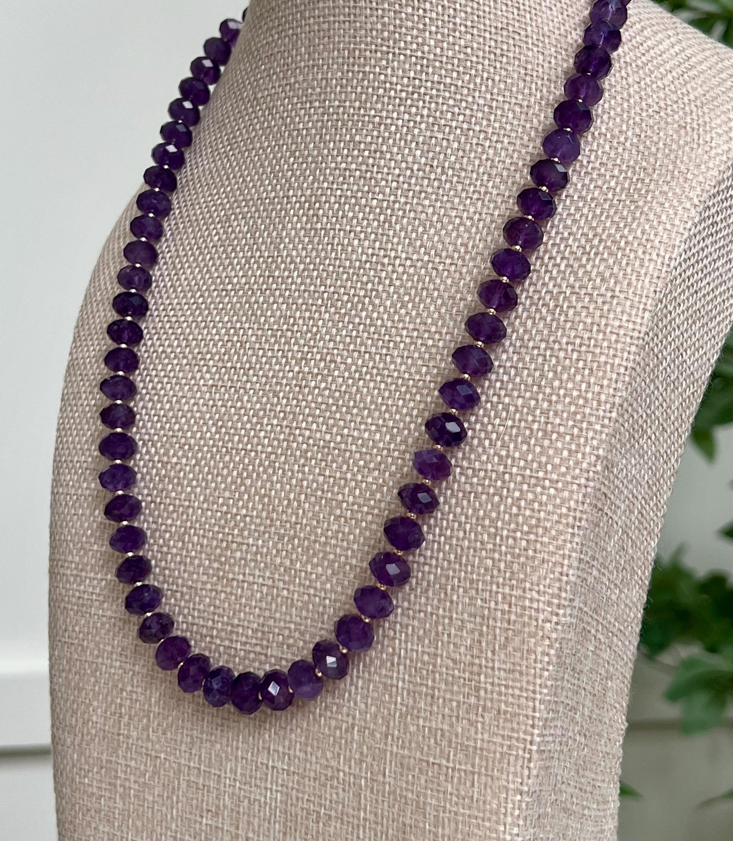 Amethyst Beaded Necklace